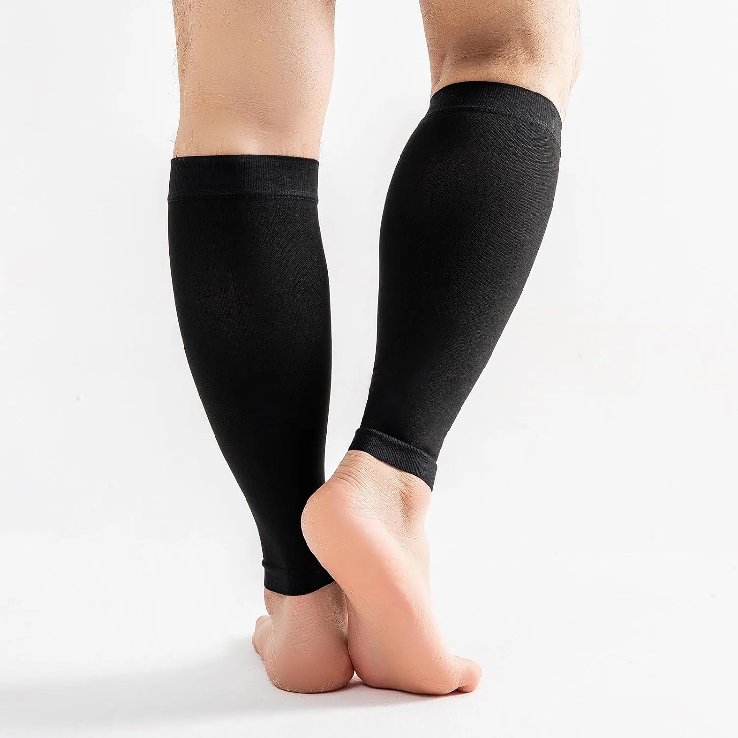 15-20mmHg 1 Pair Men and Women Wide Calf Sleeve Brace Compression Socks for Leg Support, Pain Relief