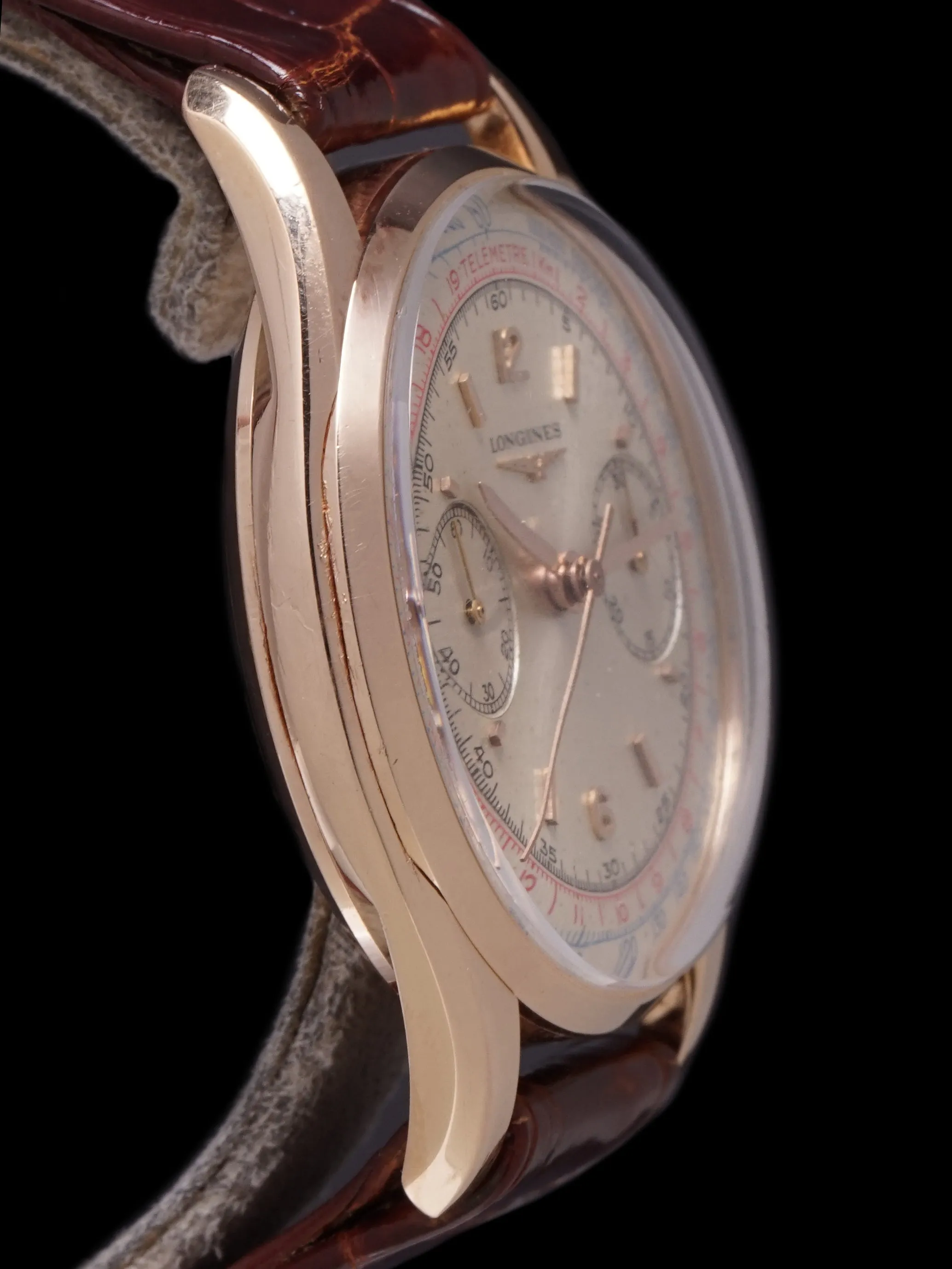1961 Longines Flyback Chronograph 30CH (Ref. 6595) 18K Rose Gold W/ Hangtags