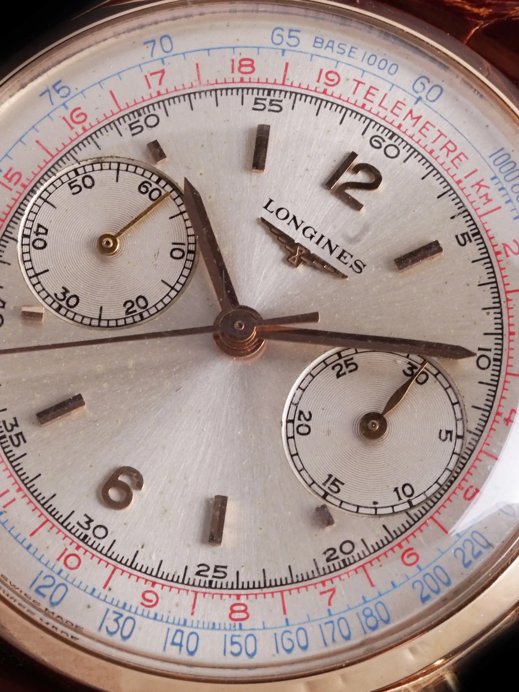 1961 Longines Flyback Chronograph 30CH (Ref. 6595) 18K Rose Gold W/ Hangtags