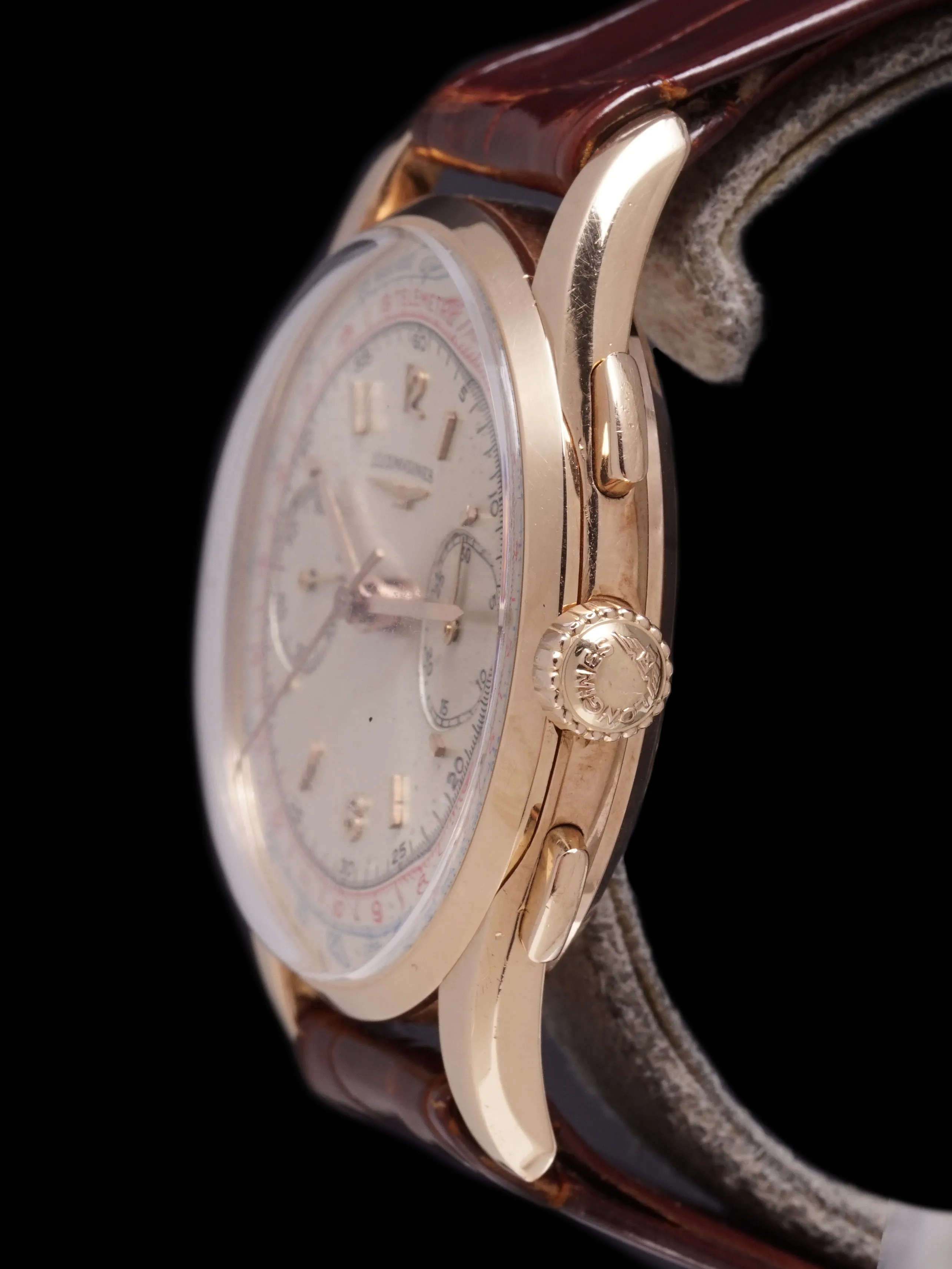 1961 Longines Flyback Chronograph 30CH (Ref. 6595) 18K Rose Gold W/ Hangtags