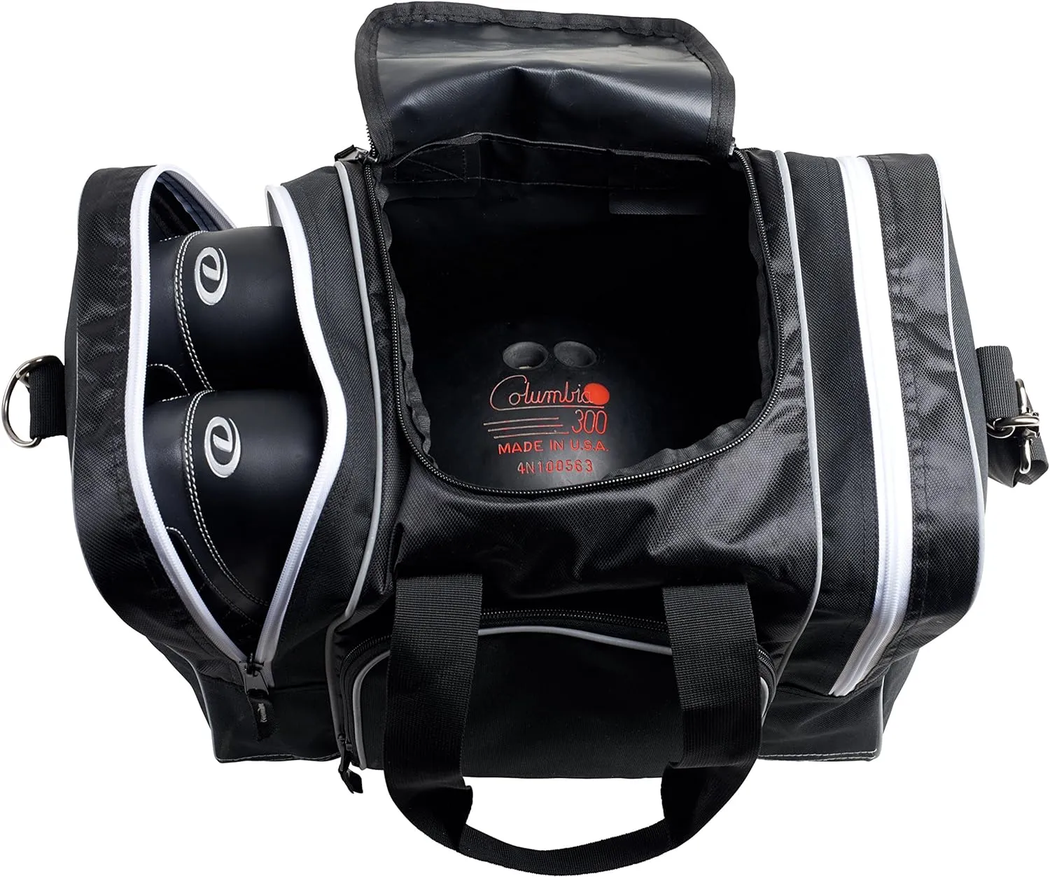 Athletico Bowling Bag for Single Ball - Single Ball Tote Bag With Padded Ball Holder - Fits a Single Pair of Bowling Shoes Up to Mens Size 14