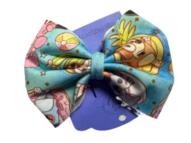 Blue Dog Family Hair Bow Clip