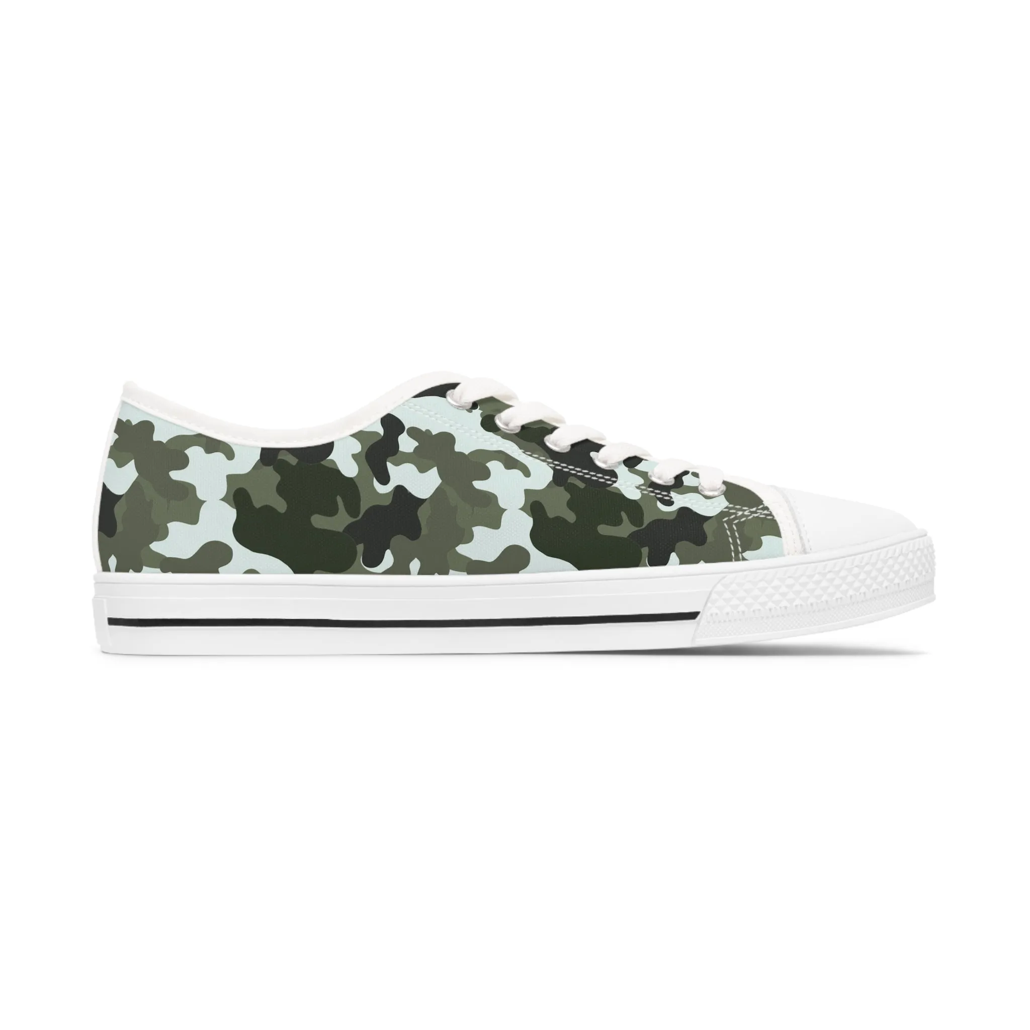 Camo White  Women's Low Top Sneakers