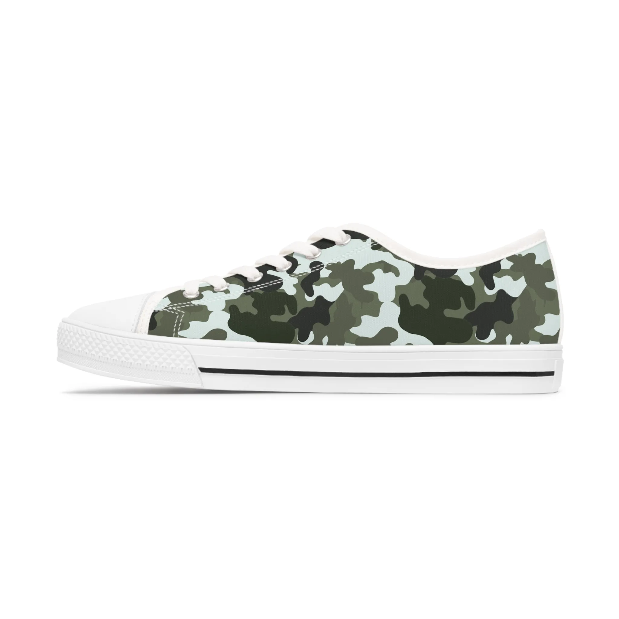 Camo White  Women's Low Top Sneakers