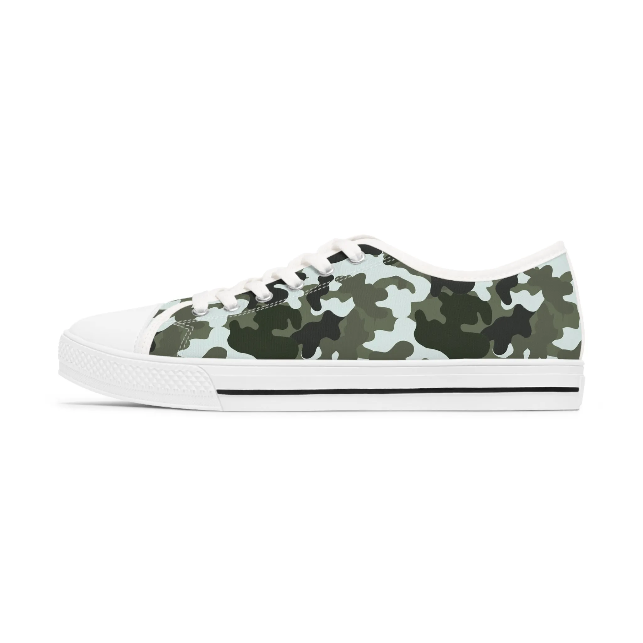 Camo White  Women's Low Top Sneakers