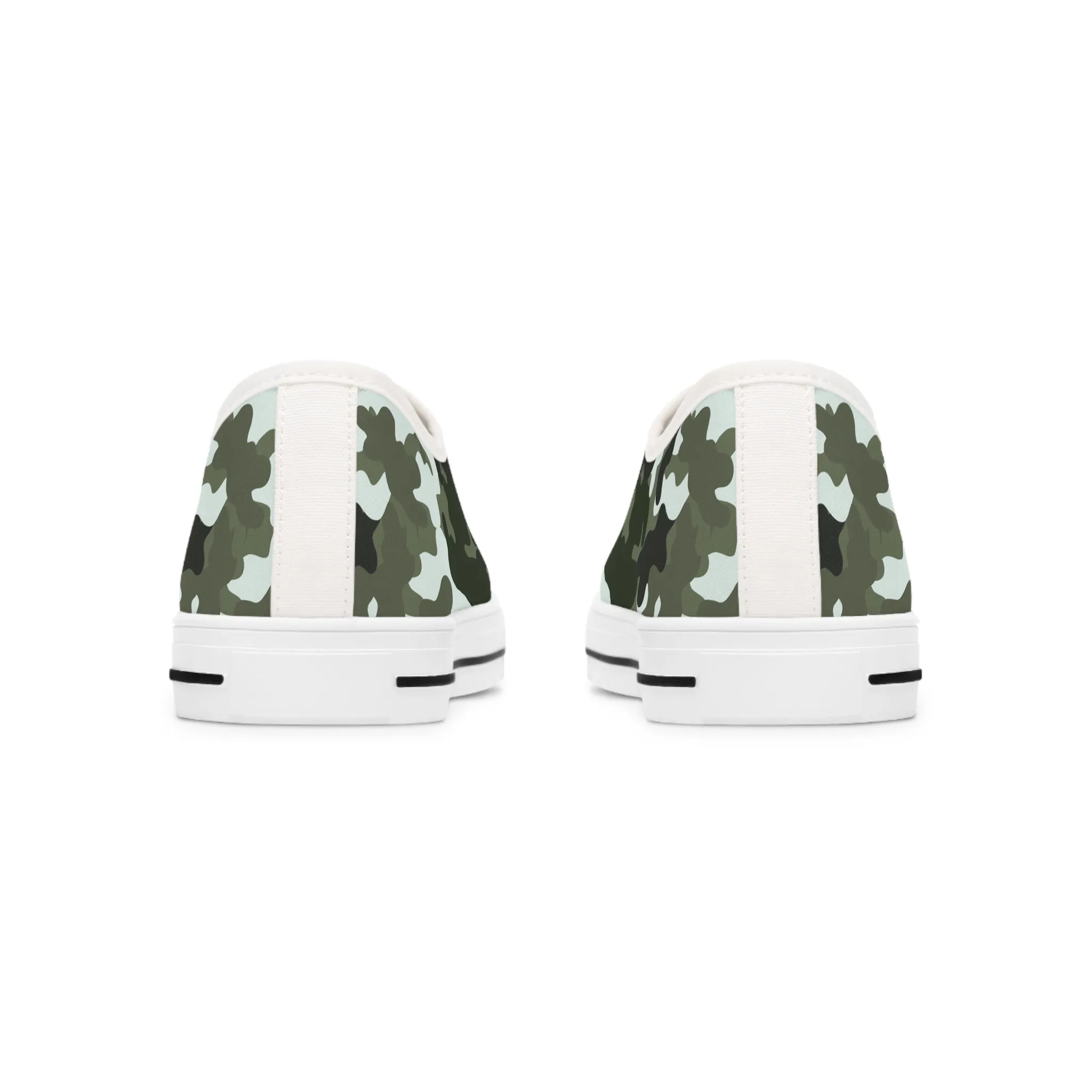 Camo White  Women's Low Top Sneakers