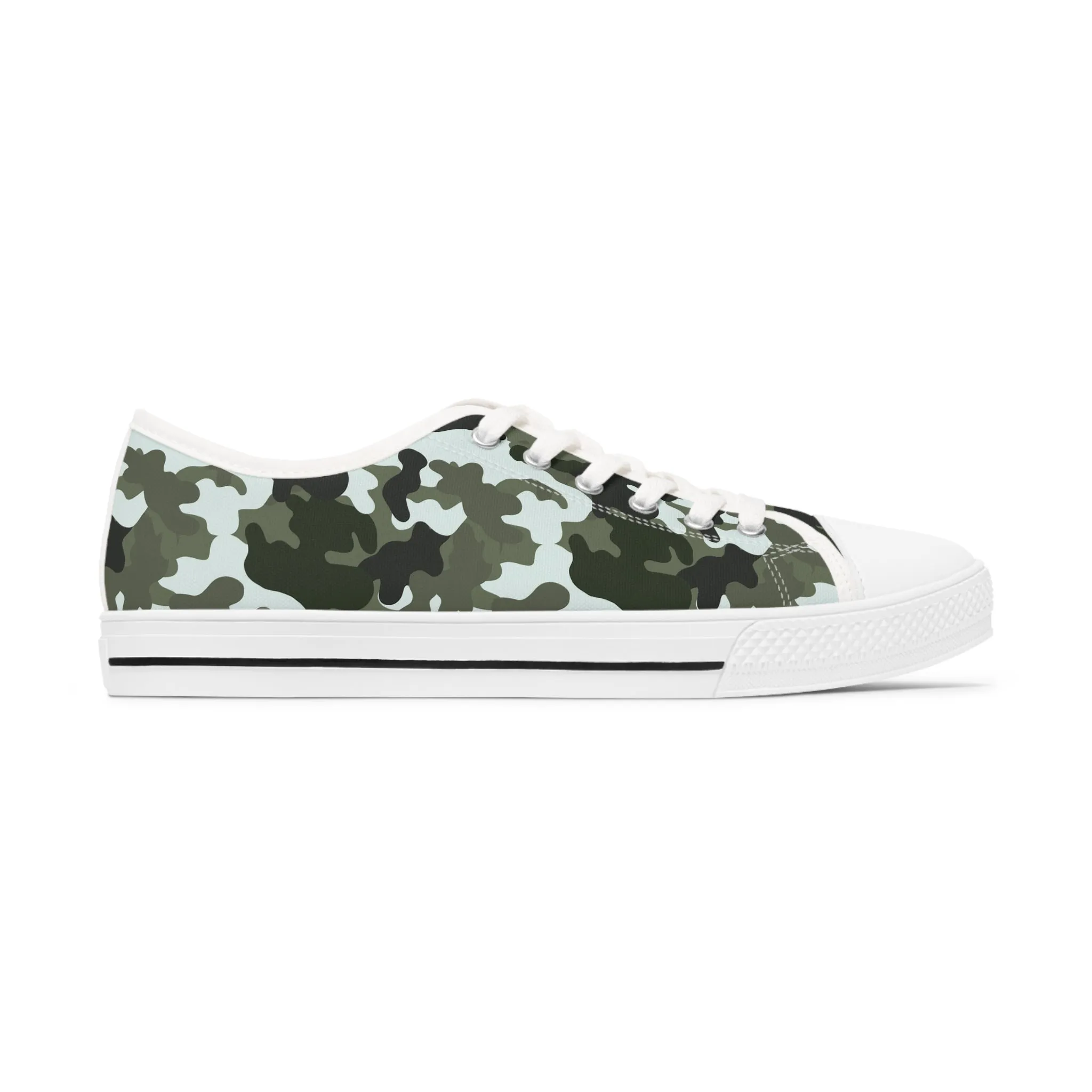 Camo White  Women's Low Top Sneakers