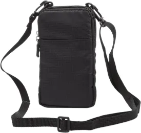 Cell Phone Belt Clip Bag Men, Cell Phone Shoulder Holster, 6.0" Outdoor Travel Vertical Phone Holster Waist Pouch Cellphone Shoulder Messenger Bag Zipper Wallet Phone Holder with Belt Loop Carabiner