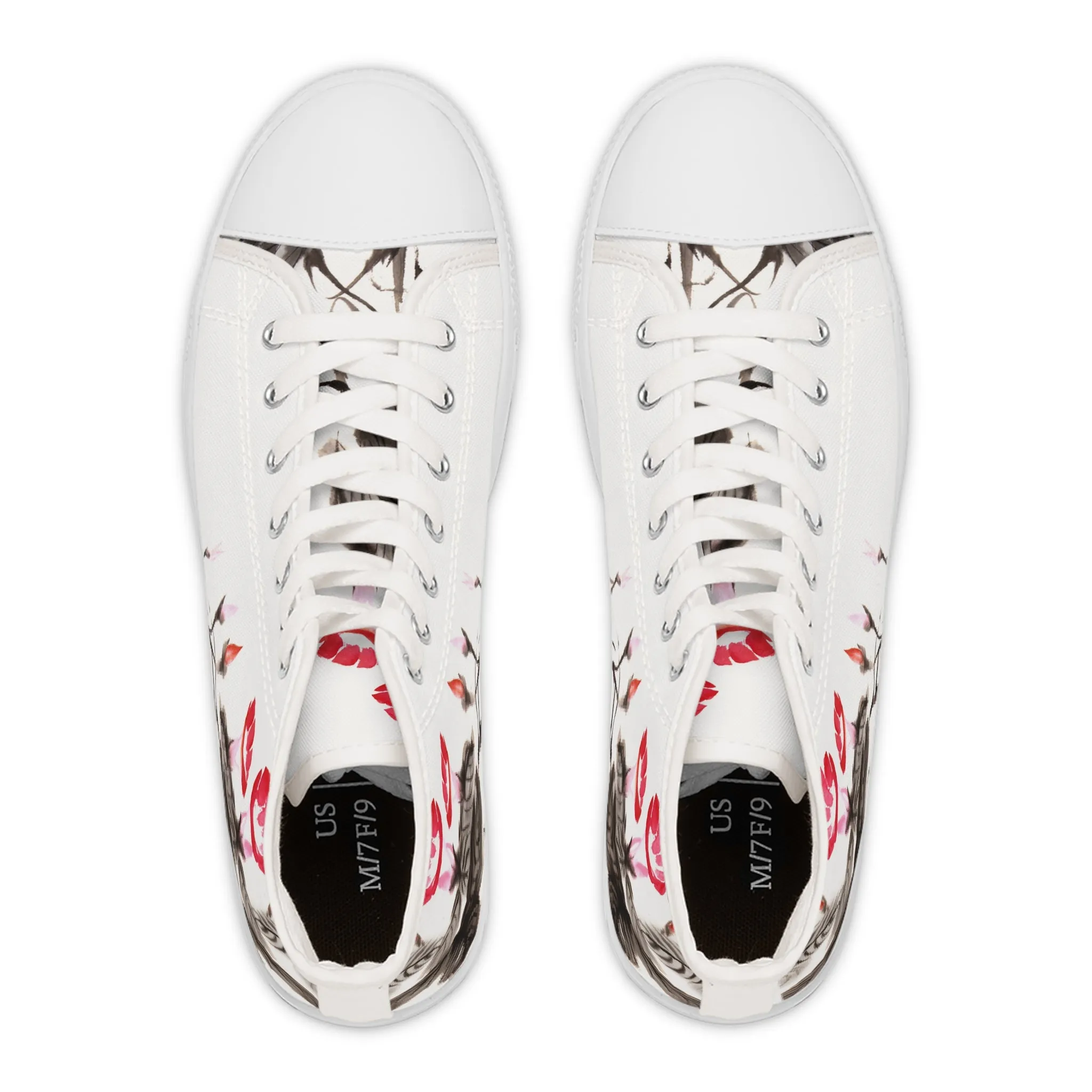 Chinese Flowers Women's High Top Sneakers