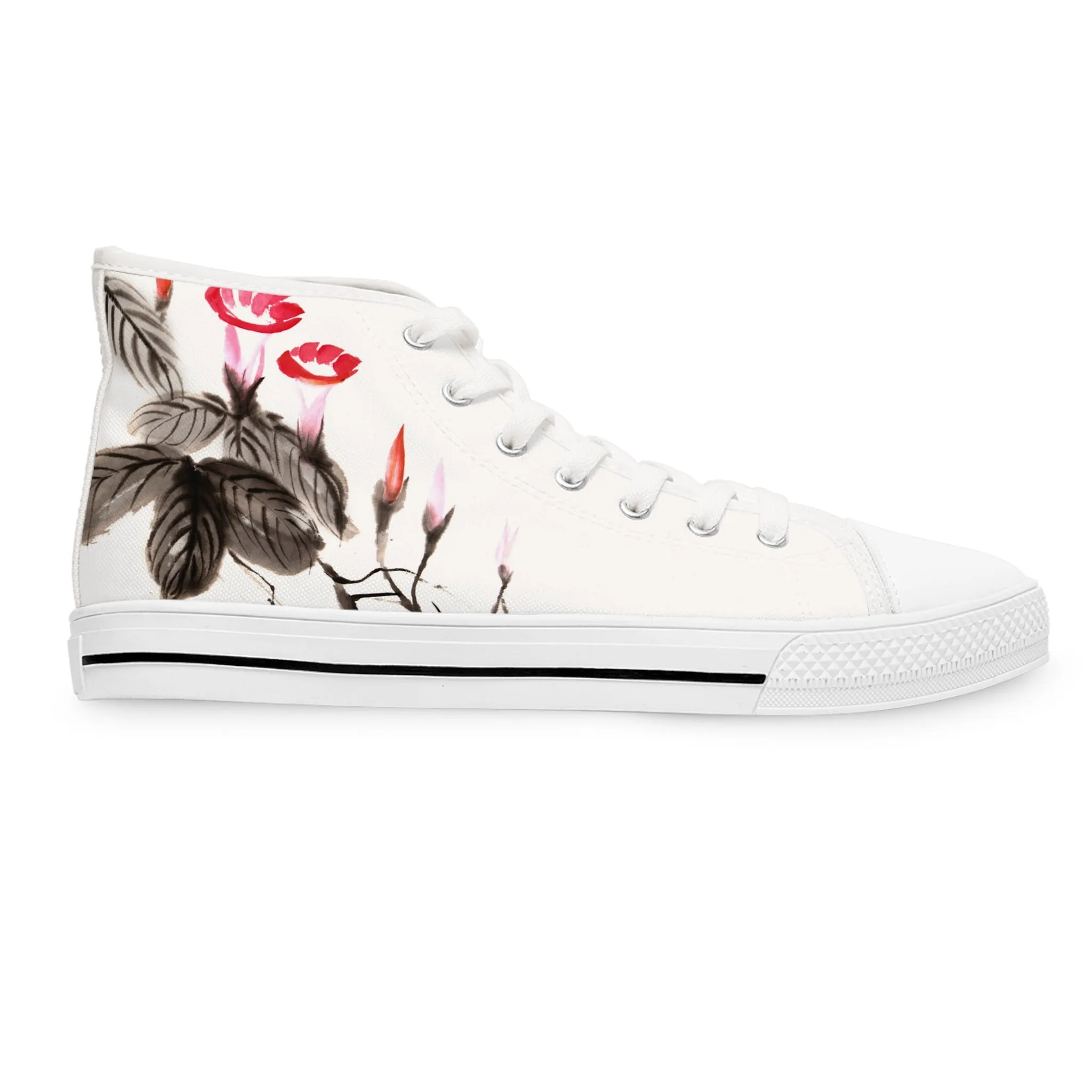 Chinese Flowers Women's High Top Sneakers
