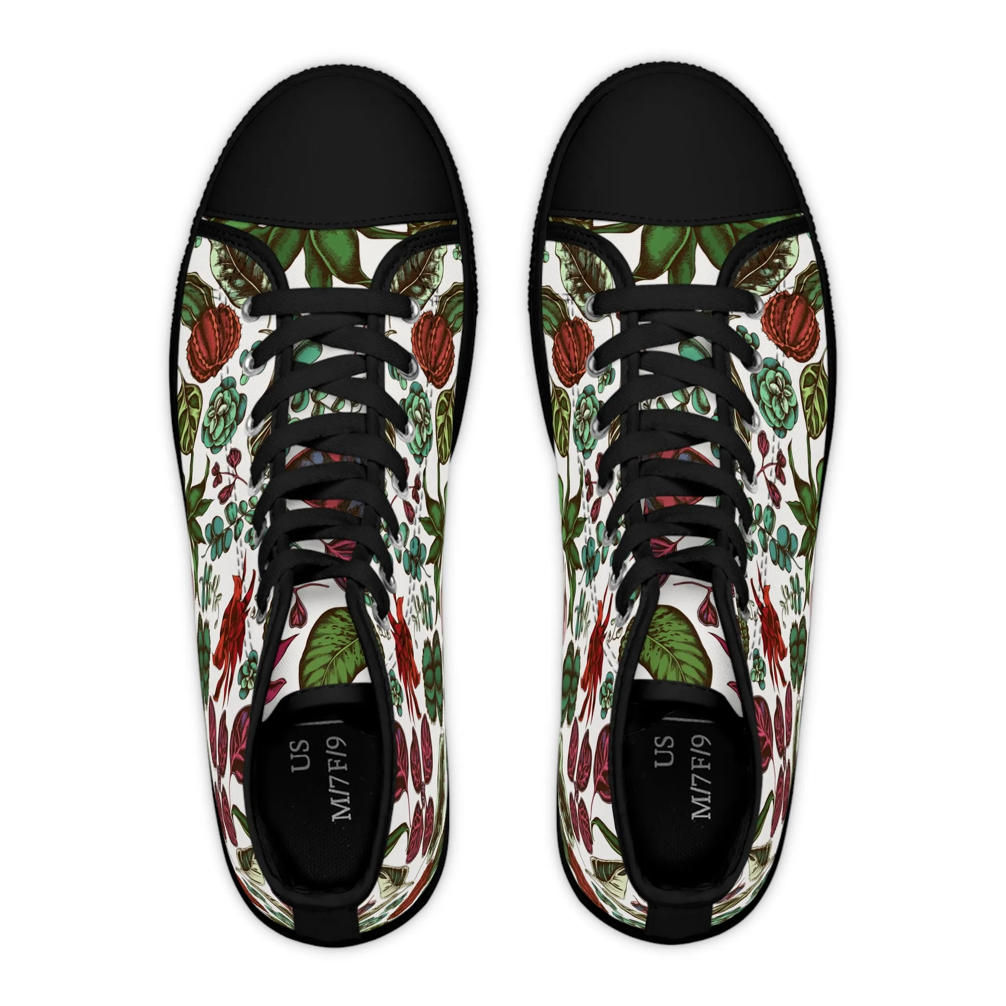 Colorful Fiddle Leaf Fig Women's High Top Sneakers
