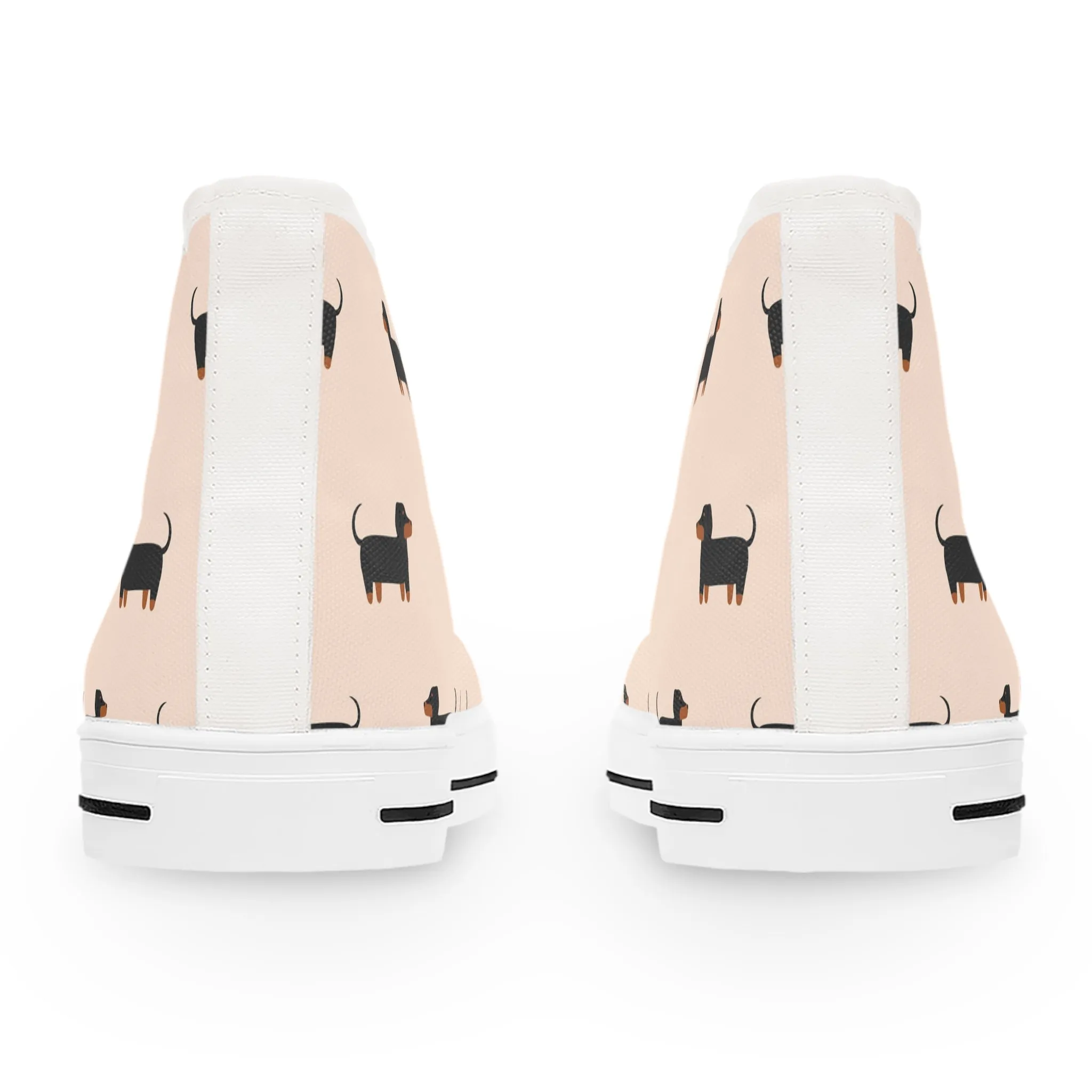 Cute Dachshund Dog Women's High Top Sneakers