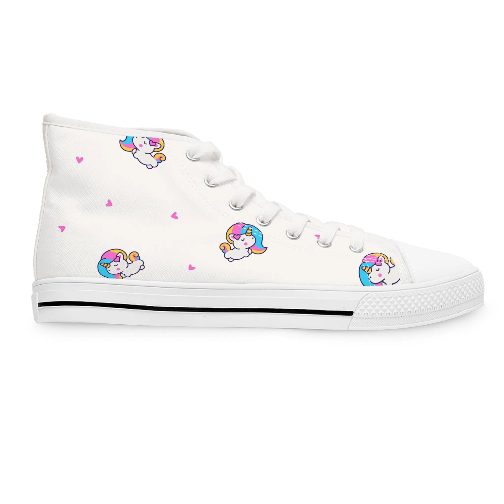 Cute Kawaii Unicorn Women's High Top Sneakers