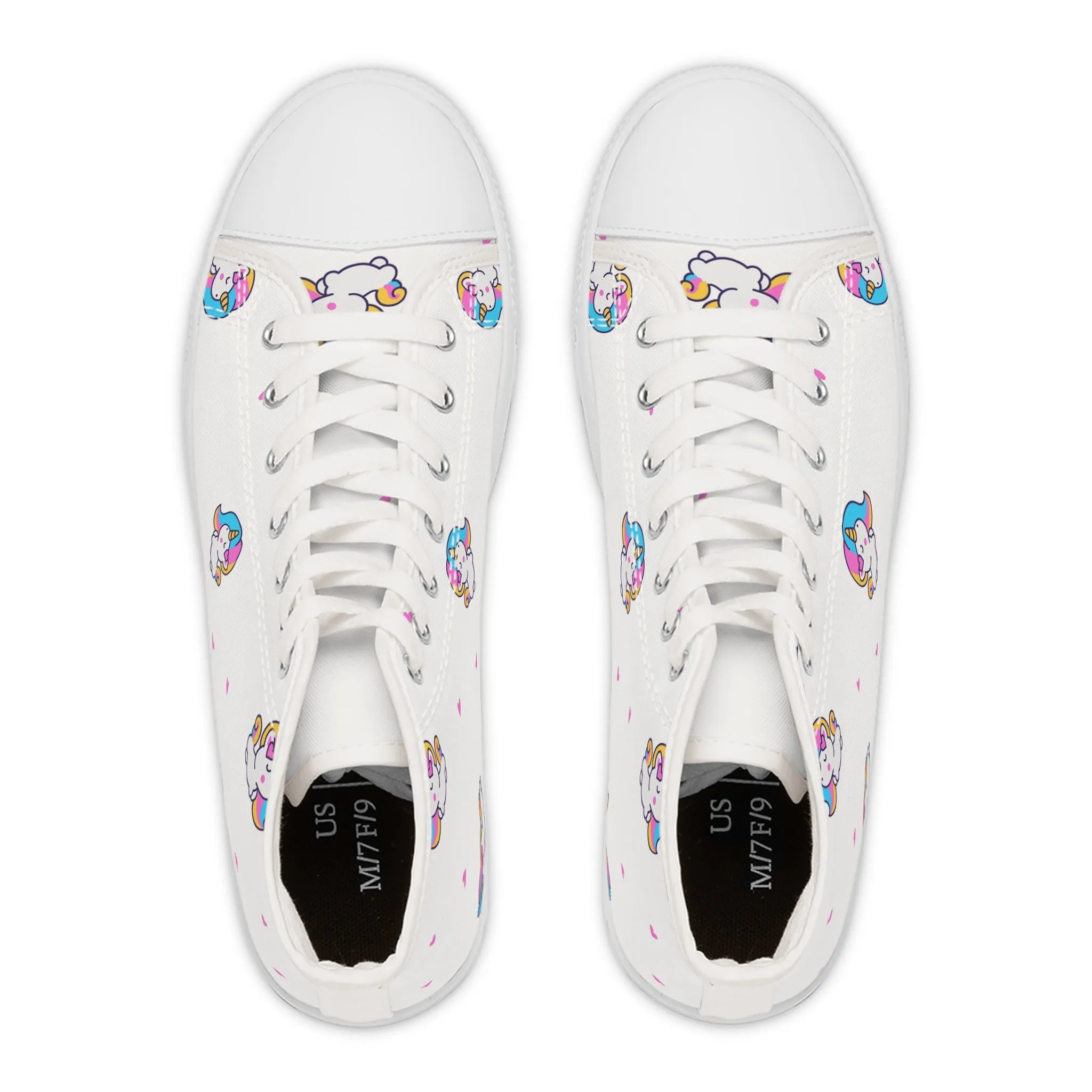 Cute Kawaii Unicorn Women's High Top Sneakers