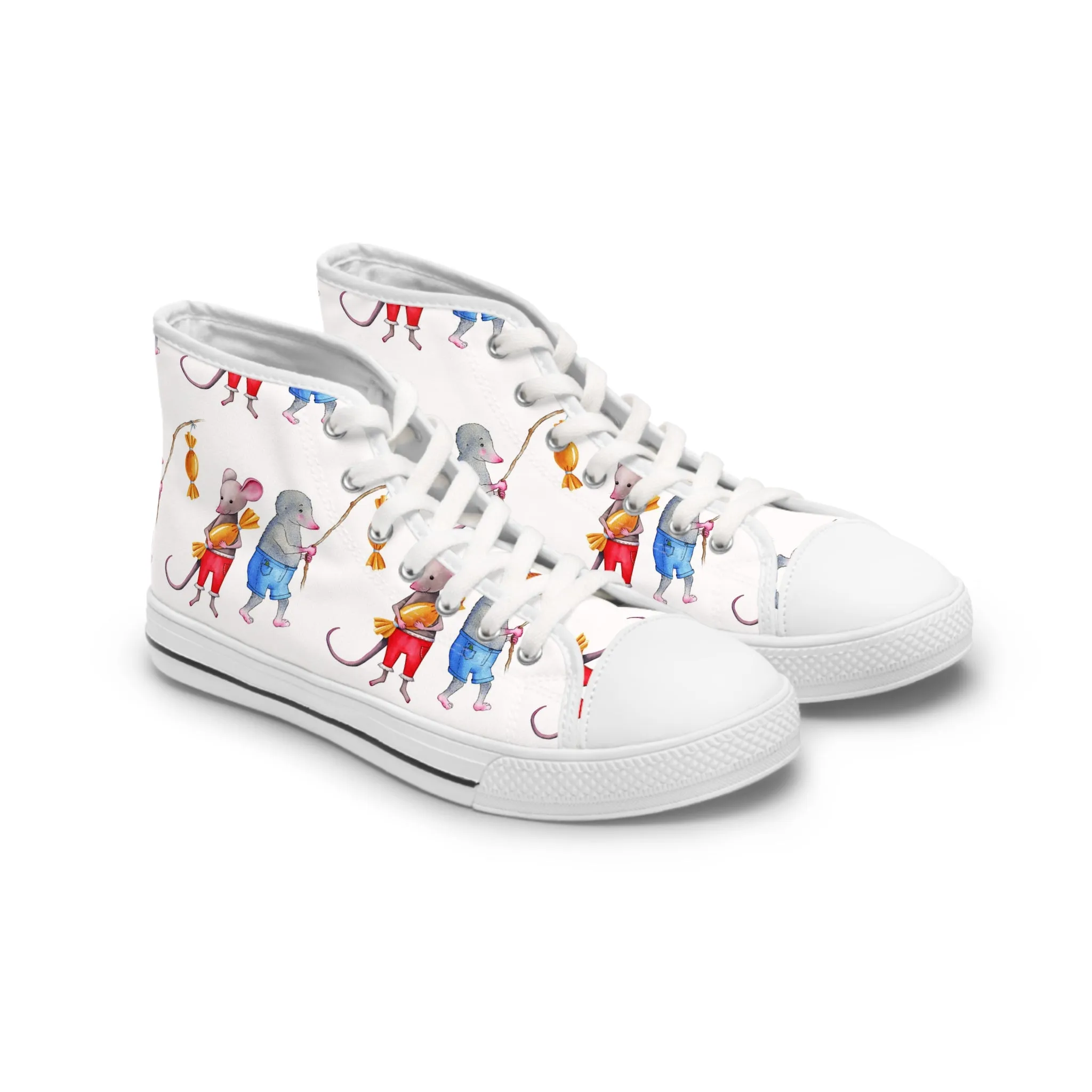 Cute Mice Women's High Top Sneakers