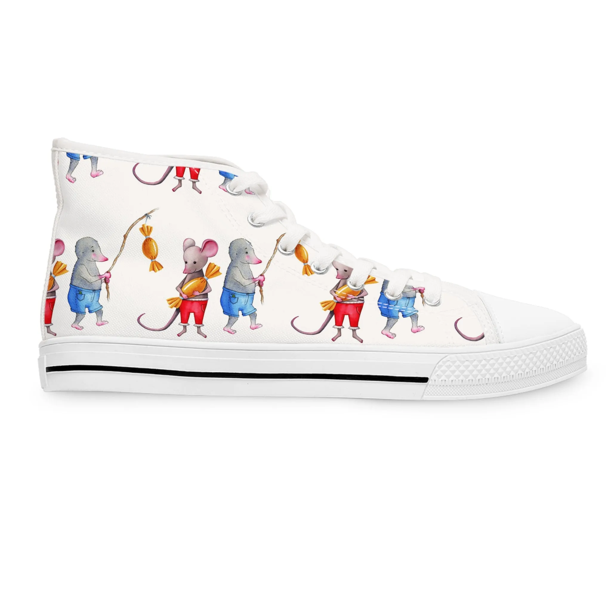 Cute Mice Women's High Top Sneakers
