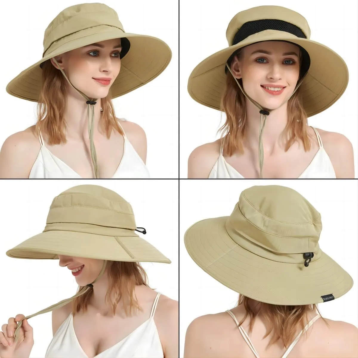EINSKEY Waterproof Sun Hat for Men Women, UPF 50  UV Protection Wide Brim Packable Hat for Fishing Hiking Garden Safari Beach