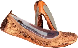 Fit in Clouds Stud Embellished Portable Foldable Ballet Flats with Carry Pouch