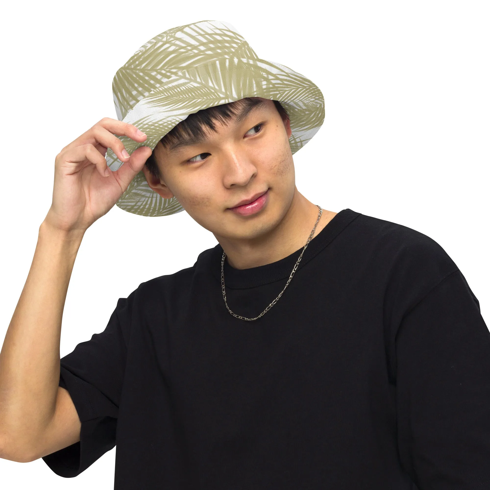 Golden Palms: Bucket Hat with a Touch of Luxury, lioness-love