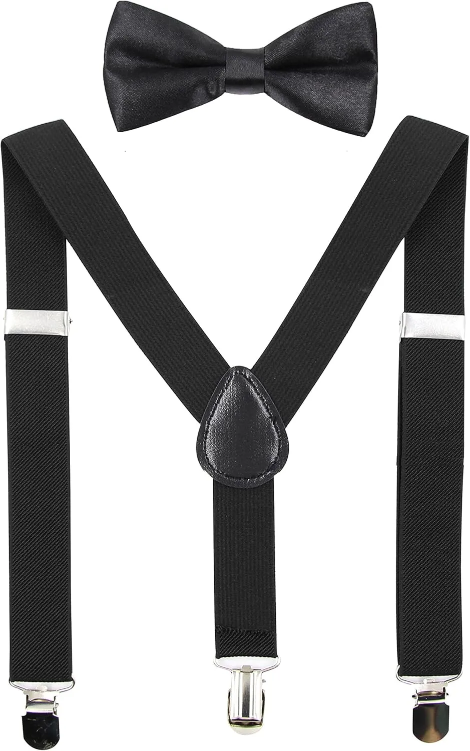 HANERDUN Kids Suspenders Bowtie Sets Adjustable Suspender Set for Boys and Girls