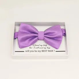 Lavender bow tie, Best man request gift, Groomsman bow tie, Man of honor gift, Best man bow tie, best man gift, man of honor request bowtie