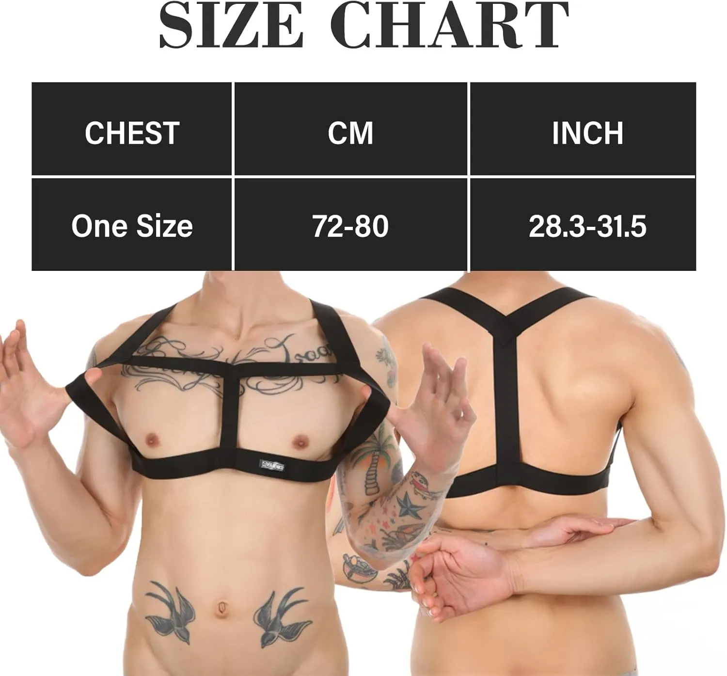 Mens Harness Belt Nylon Elastic Body Shoulder Strap Sexy Halter Club Wear Cosplay Costume