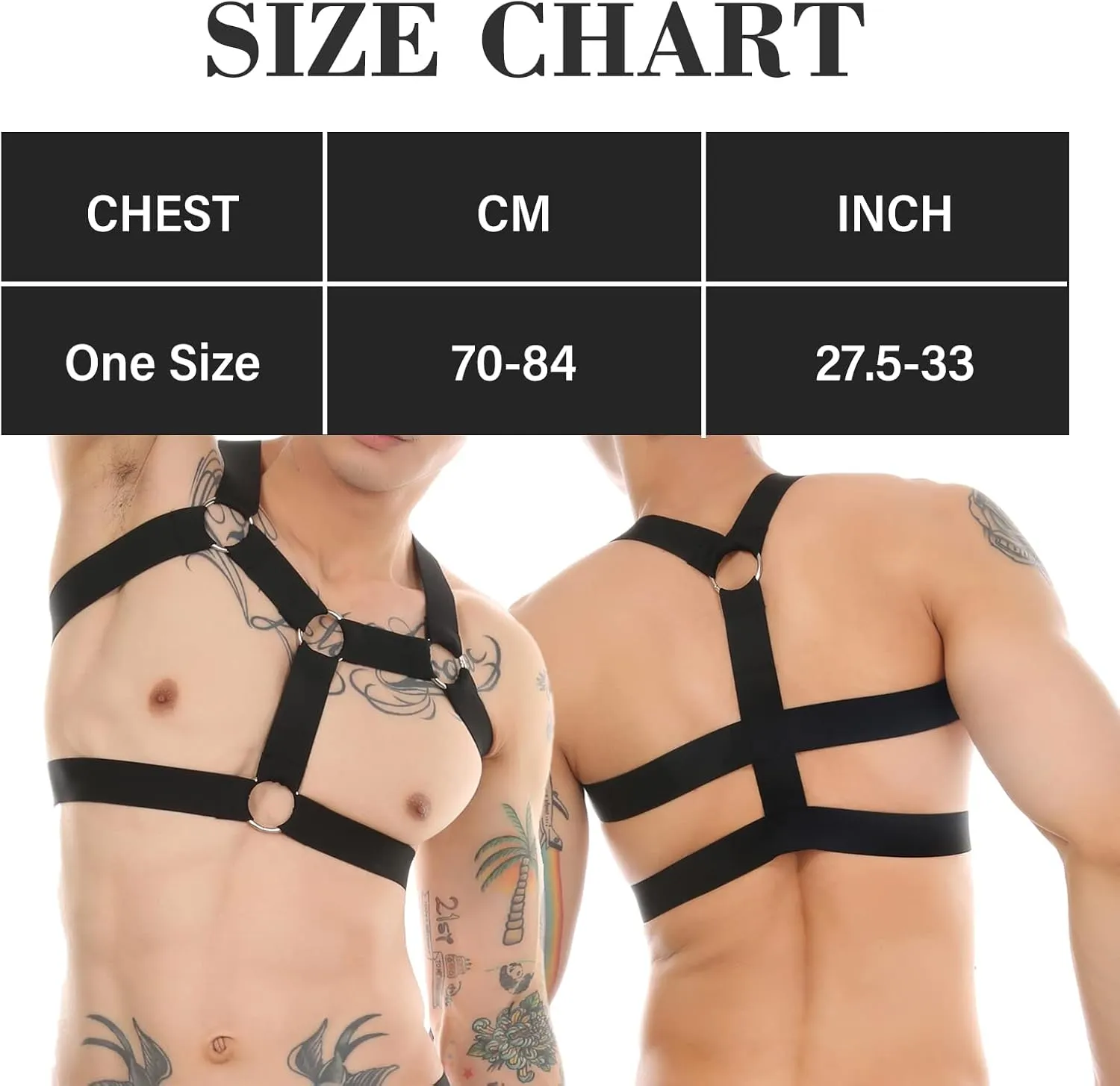 Mens Harness Belt Nylon Elastic Body Shoulder Strap Sexy Halter Club Wear Cosplay Costume