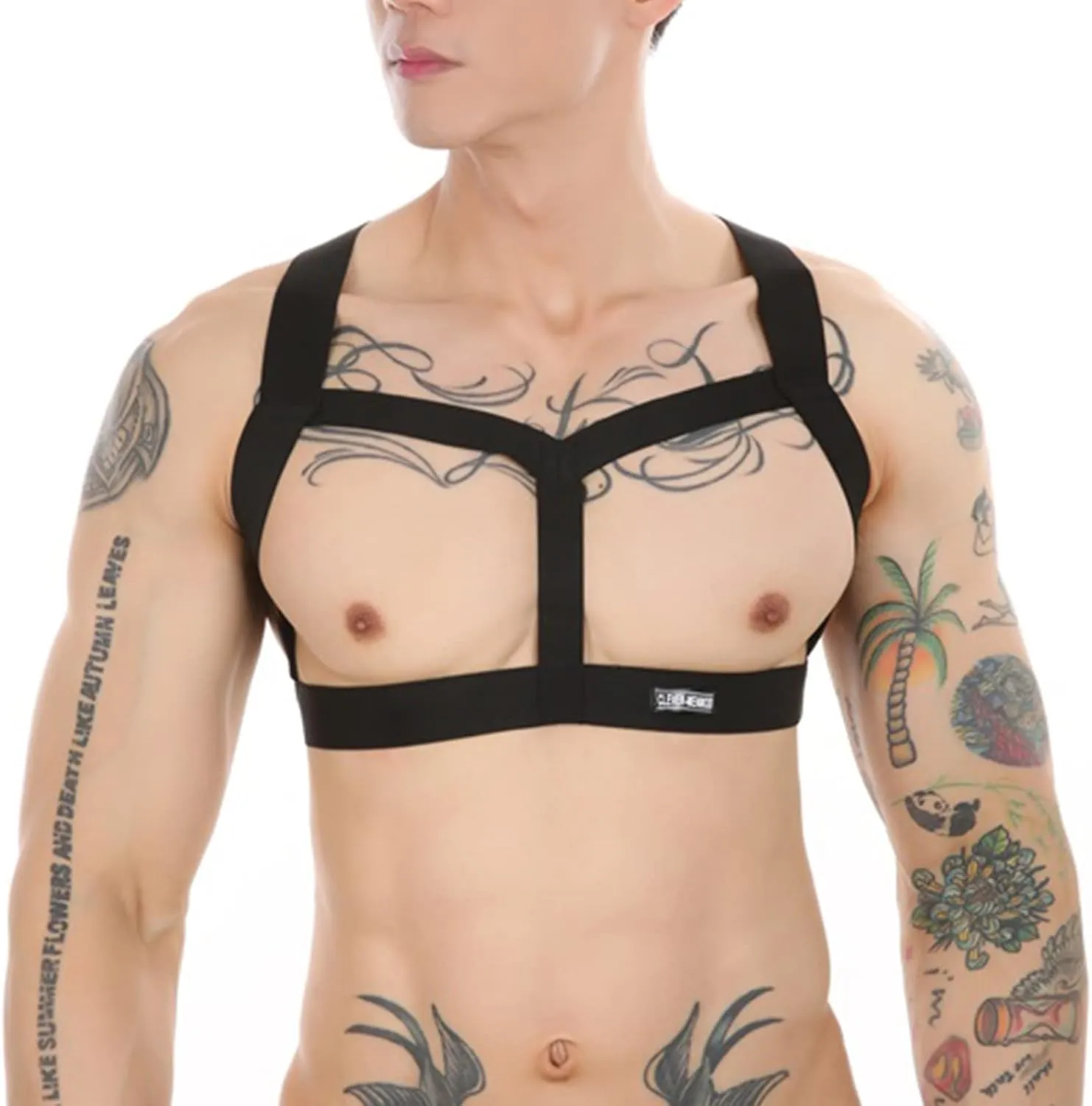 Mens Harness Belt Nylon Elastic Body Shoulder Strap Sexy Halter Club Wear Cosplay Costume