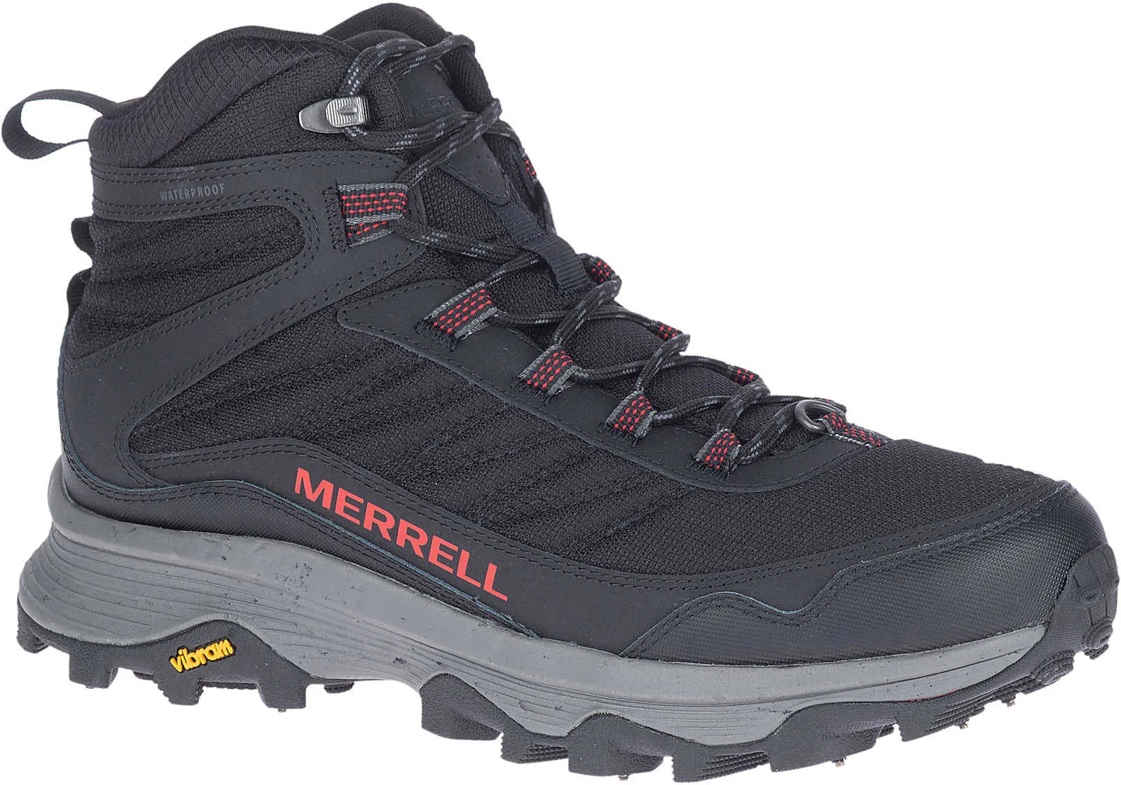 Merrell Moab Speed Thermo Spike Mid Waterproof Mens Walking Boots - Black