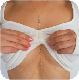 MODRSA Body Chain Belly Chain Silver Gold Waist Chain Body Chain Jewelry for Women Body Jewelry for Women Waist Chains Belly Chains for Women Chain Bra Lingerie