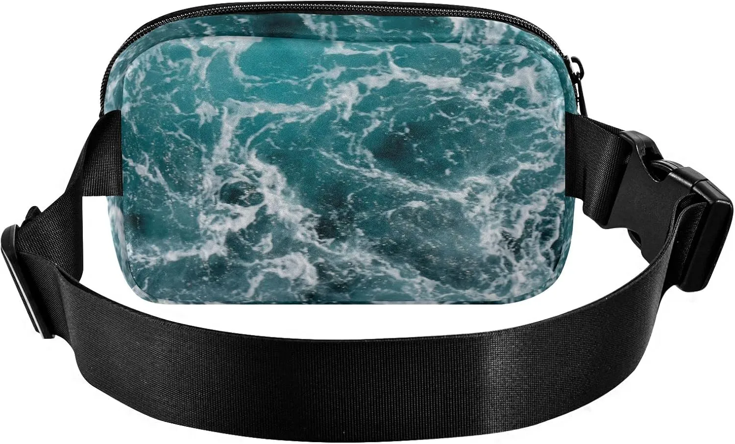Oyihfvs Turquoise Ocean Wavy Surface Water Splashes Close Up Adjustable Fanny Waist Pack Pouch, Waterproof Runners Sports Waist Pack Wallet for Sports Hiking Fitness Cycling Gym Women Men