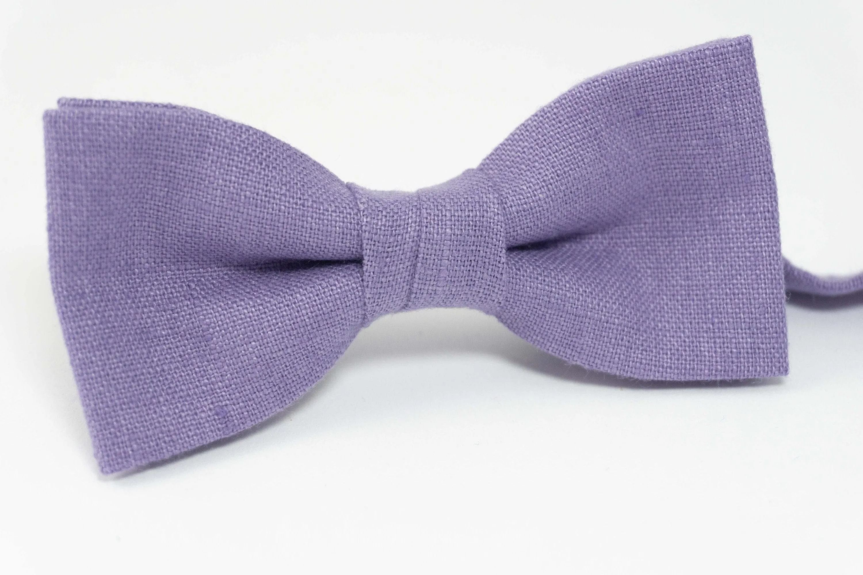 Purple wedding bow tie | Purple linen bow tie for weddings