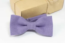 Purple wedding bow tie | Purple linen bow tie for weddings