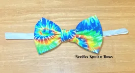 Rainbow Tie Dye Pre Tied Bow Tie