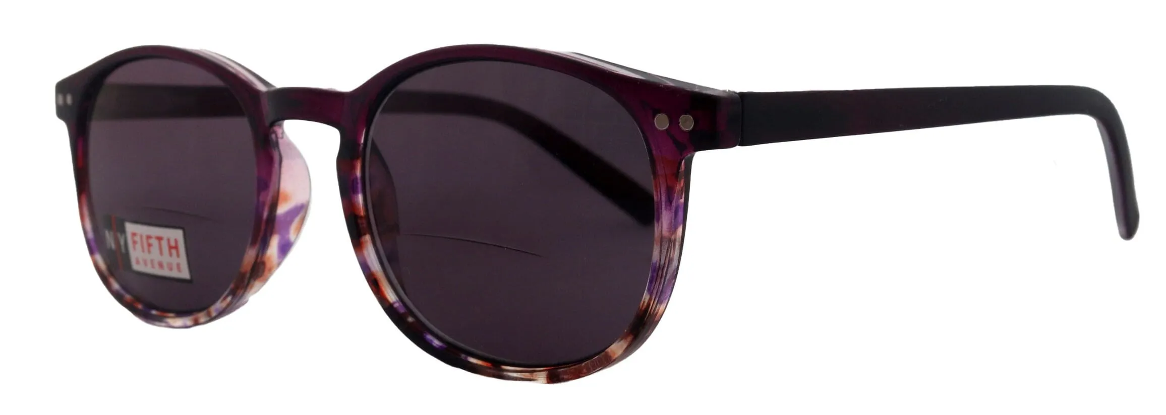Ravenna, High-End Line Bifocal (Clear On Top) Reading Sunglasses for Women OR Non-Bifocal Readers Sunglasses (Purple ) NY Fifth Avenue