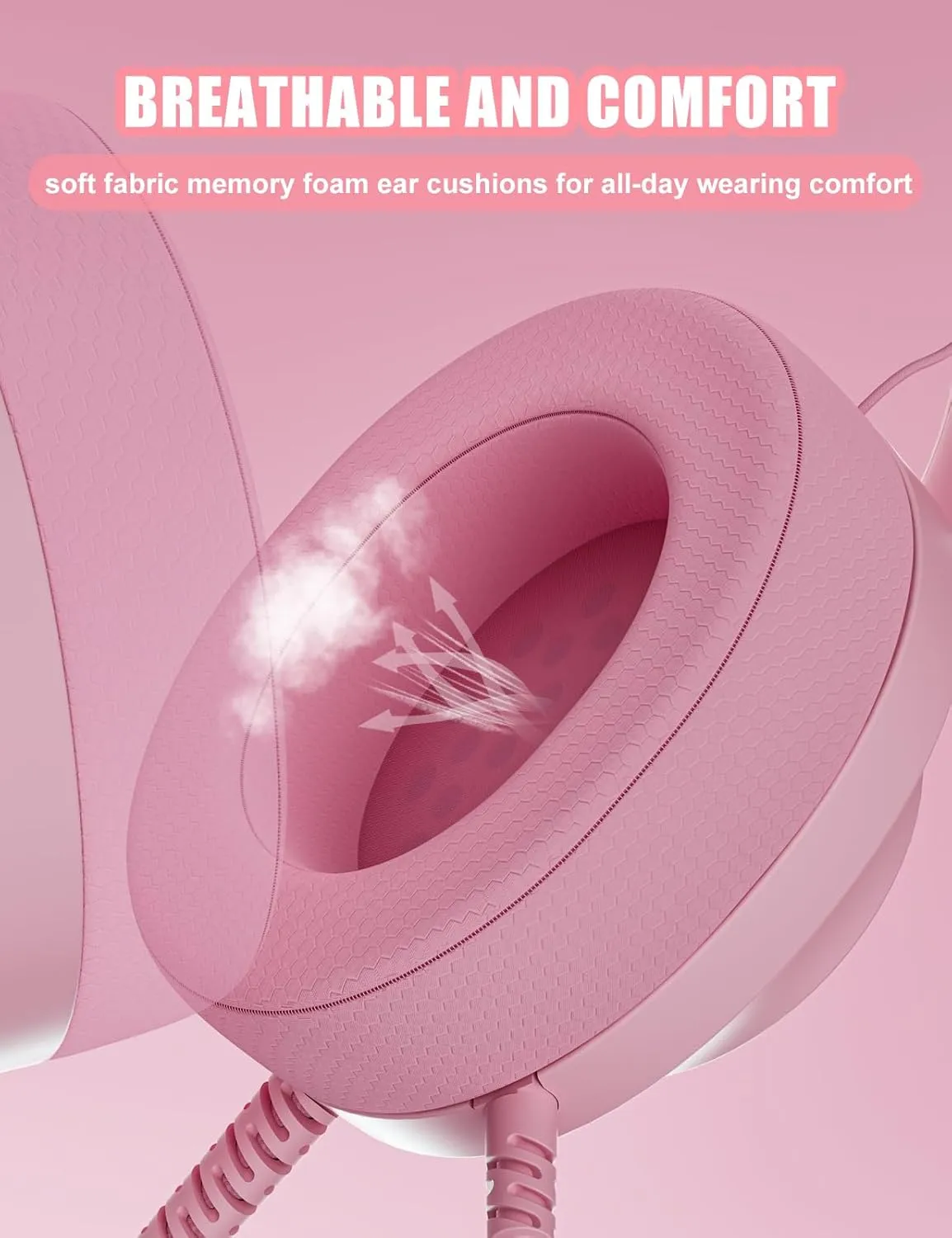 S30 Gaming Headset with Microphone,198g Lightweight Design, Wired Gaming Headphones for Xbox, Xbox Series X|S, PS5, PS4, Switch, PC, Noise Cancelling Mic, Soft Earmuffs (Pink)