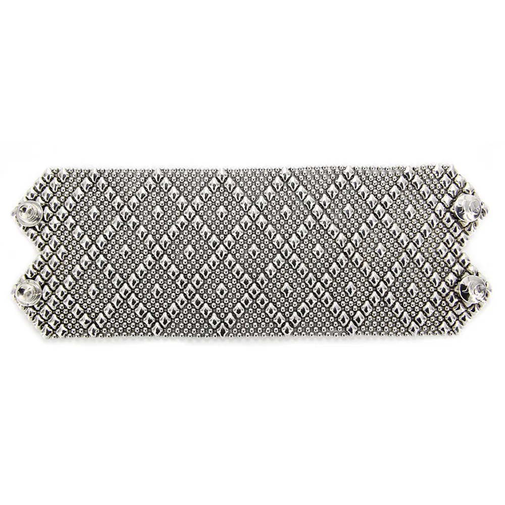 SG Liquid Metal B26-AS Antique Silver Bracelet by Sergio Gutierrez