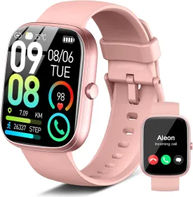 Smart Watch for Women, 1.91"HD Smartwatch (Answer/Make Call), 2025 Fitness Activity Trackers Heart Rate/Sleep Monitor/SpO2, Pedomete IP68 Waterproof,110  Sport Mode, Watches Women for Android iOS Pink