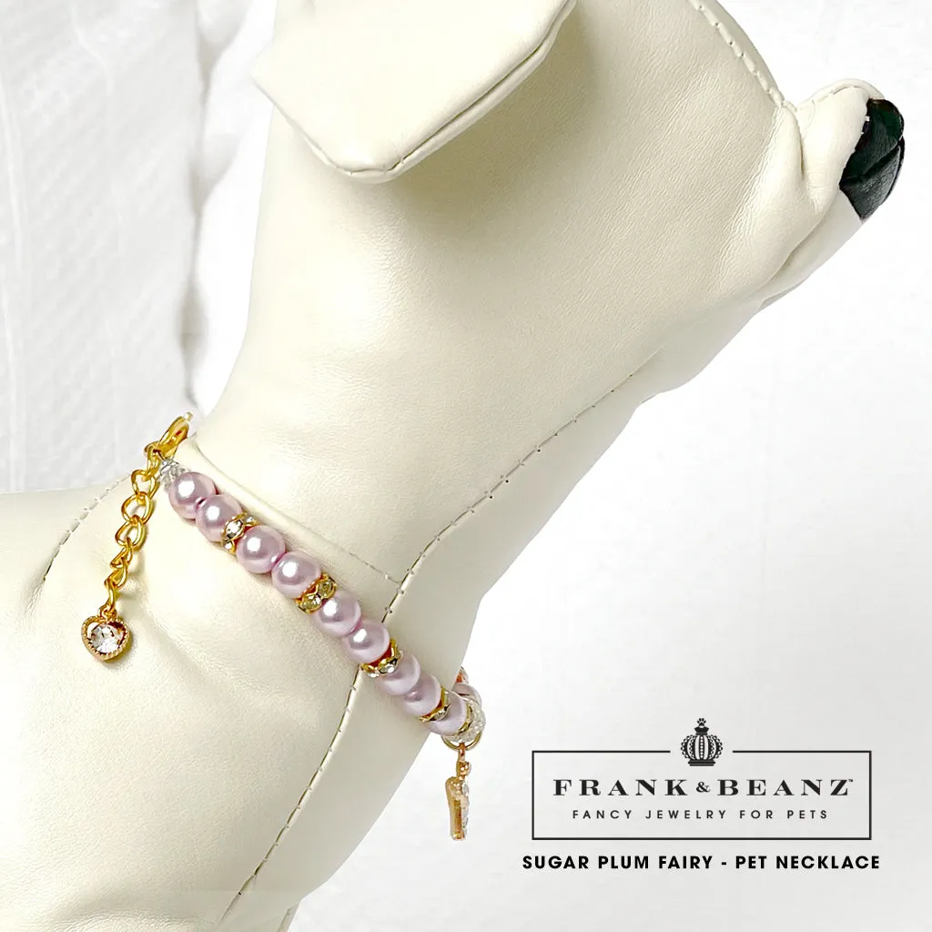 Sugar Plum Fairy Dog Necklace Cat Necklace Pearl Dog Collar Pet Necklace
