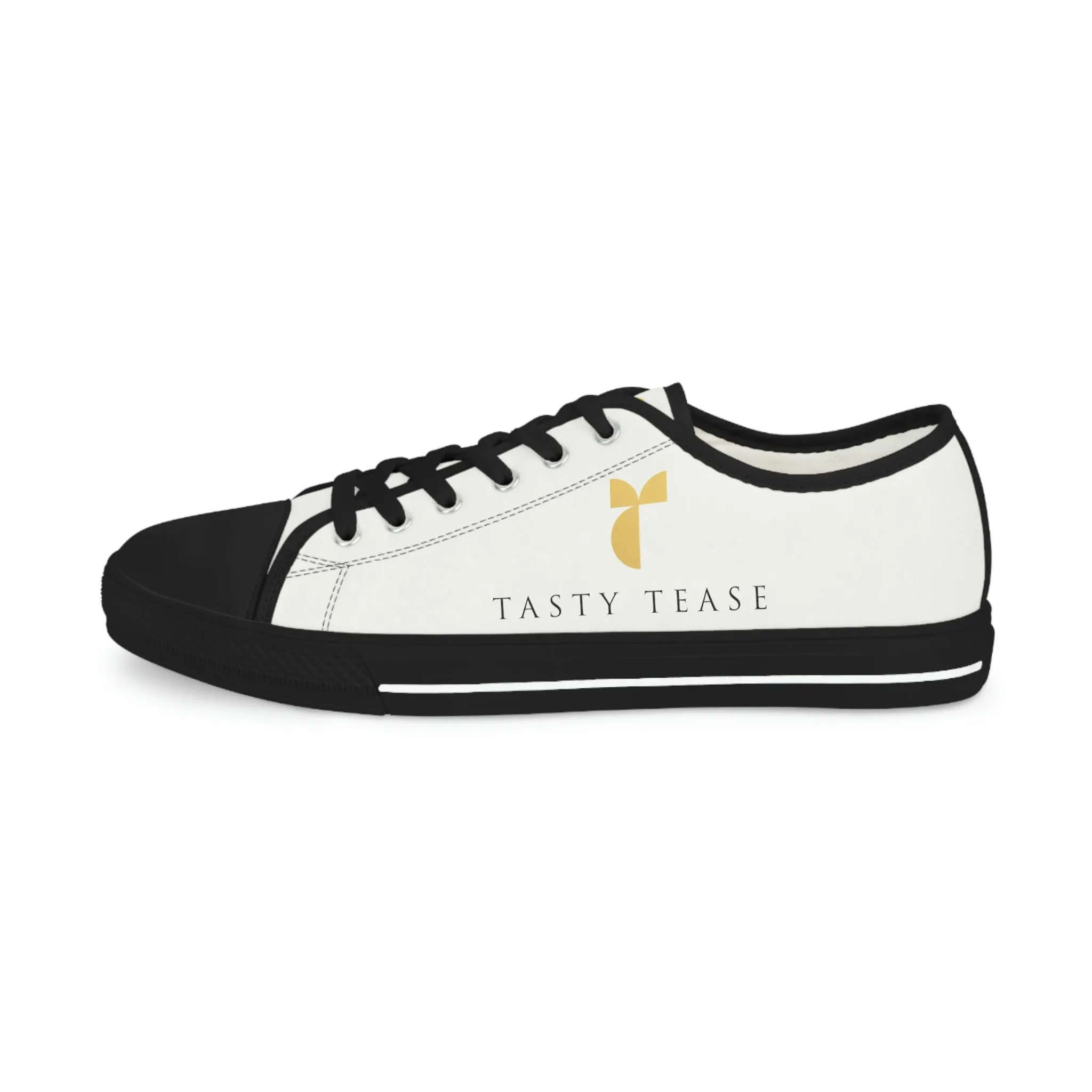 Tasty Tease Men's Low Top Sneakers (White)