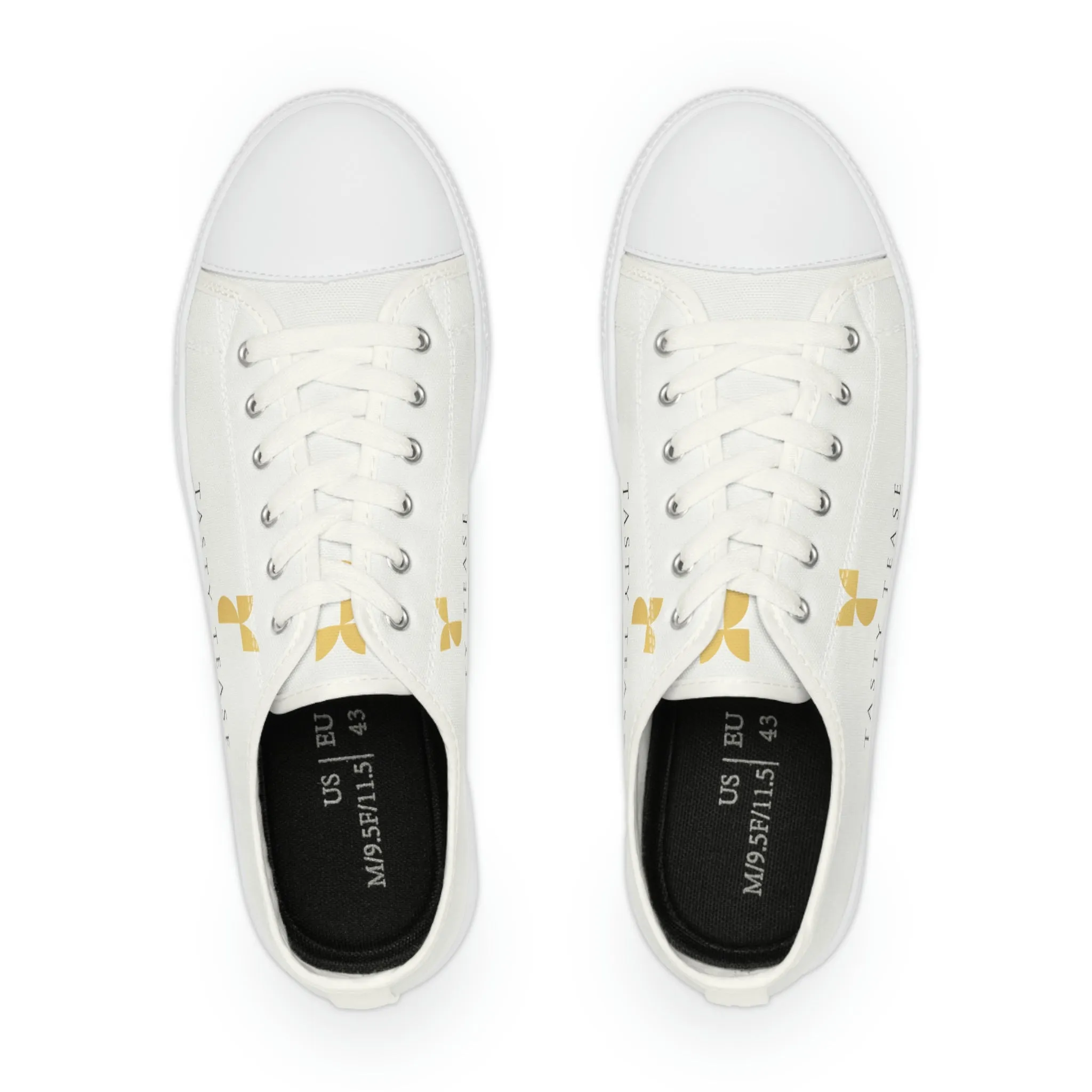 Tasty Tease Men's Low Top Sneakers (White)