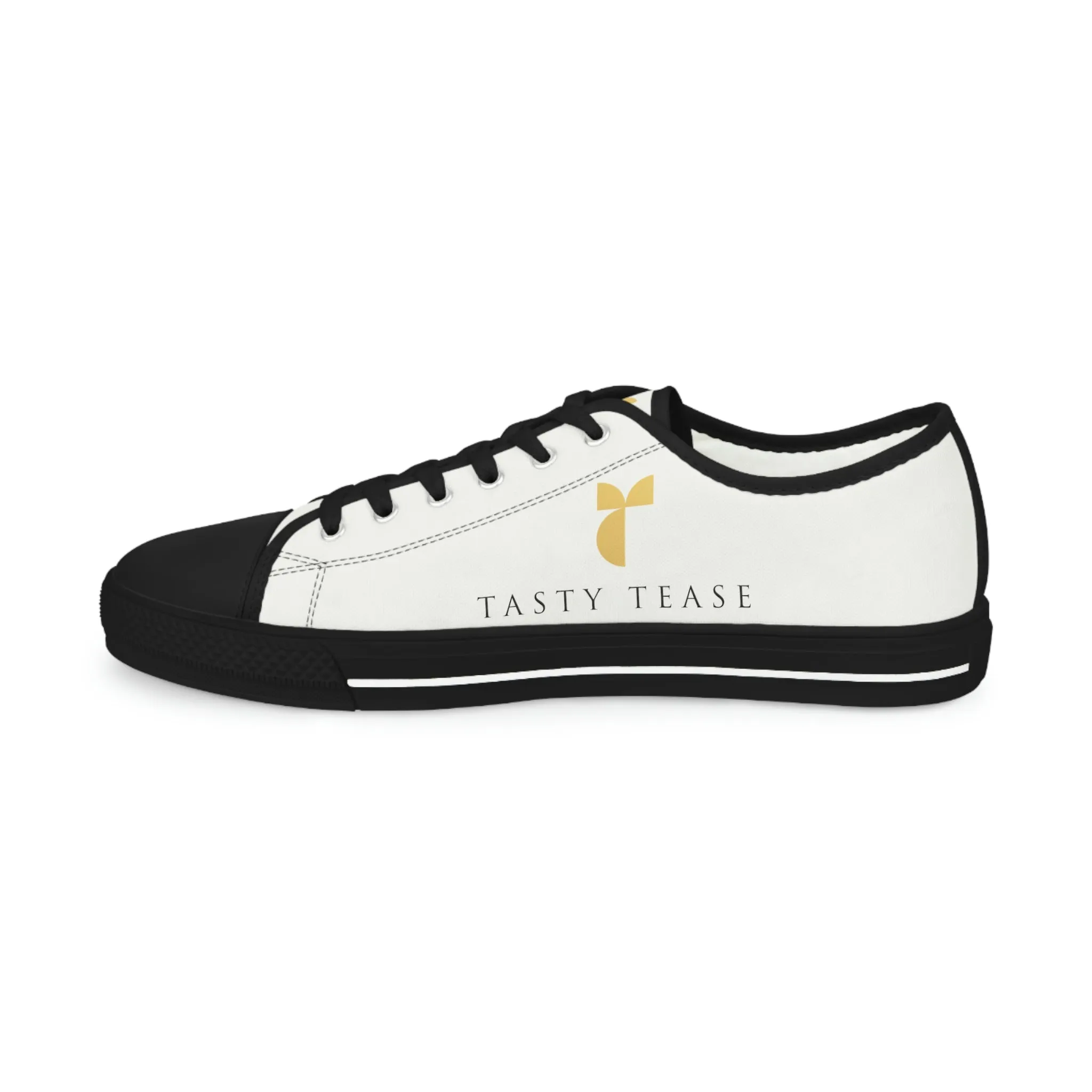 Tasty Tease Men's Low Top Sneakers (White)