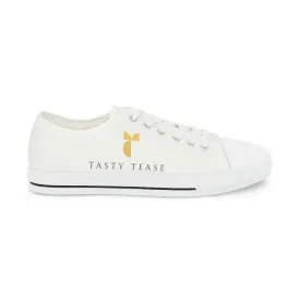 Tasty Tease Men's Low Top Sneakers (White)