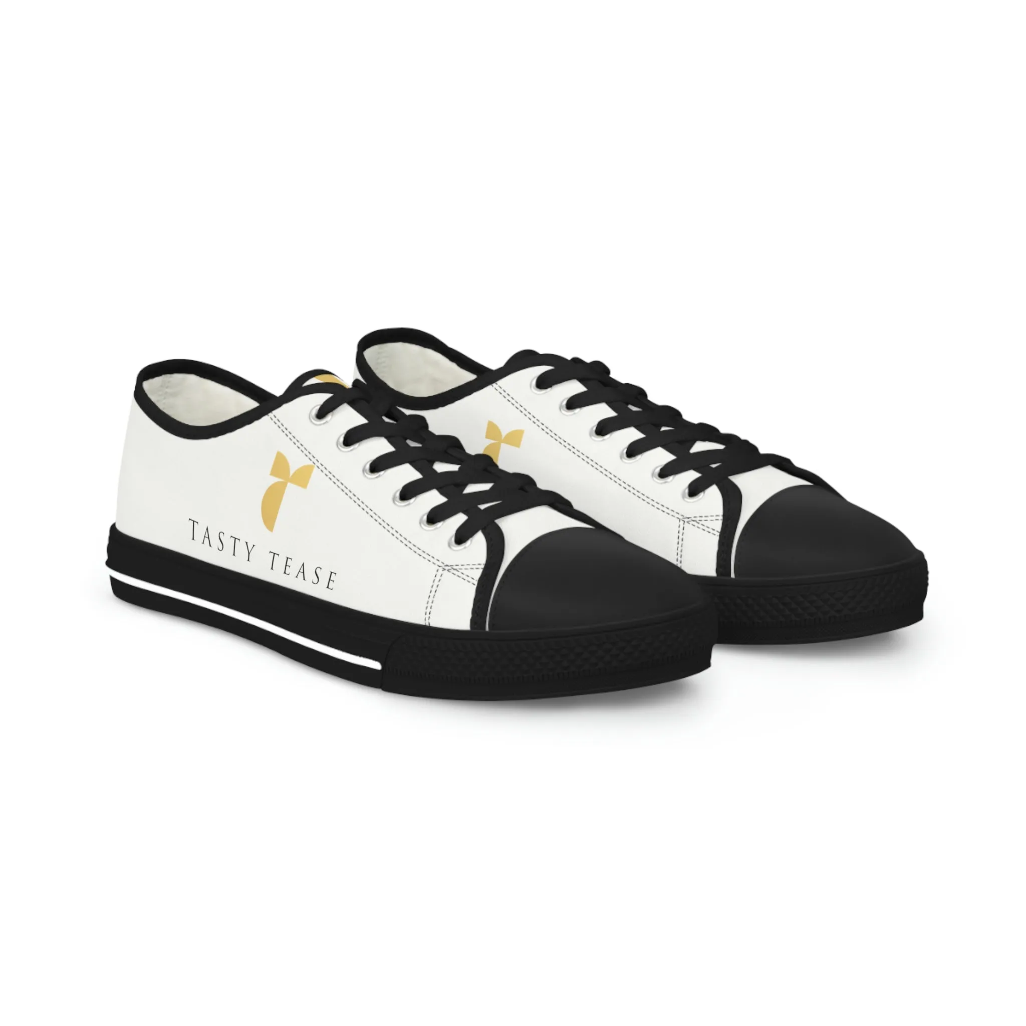 Tasty Tease Men's Low Top Sneakers (White)