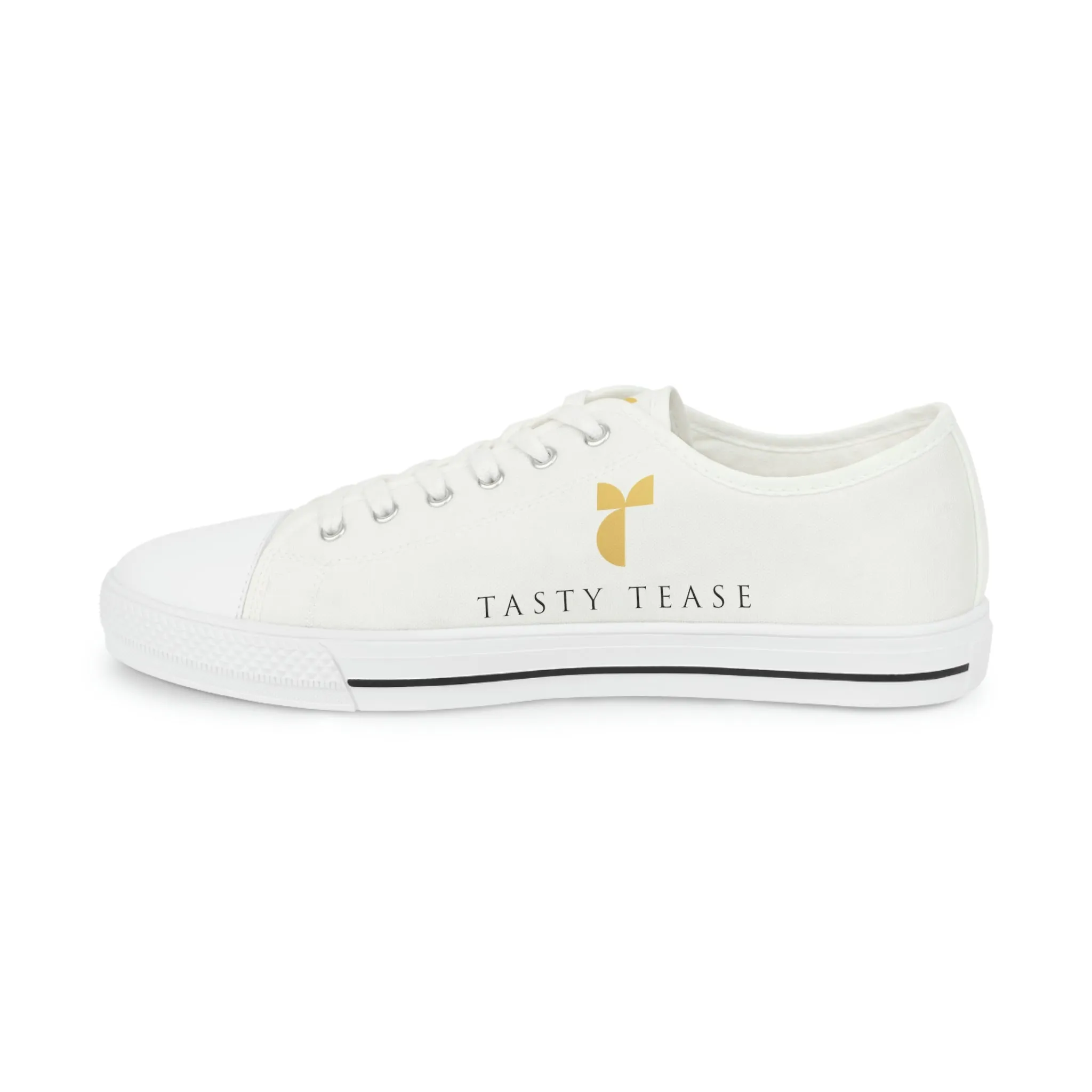 Tasty Tease Men's Low Top Sneakers (White)