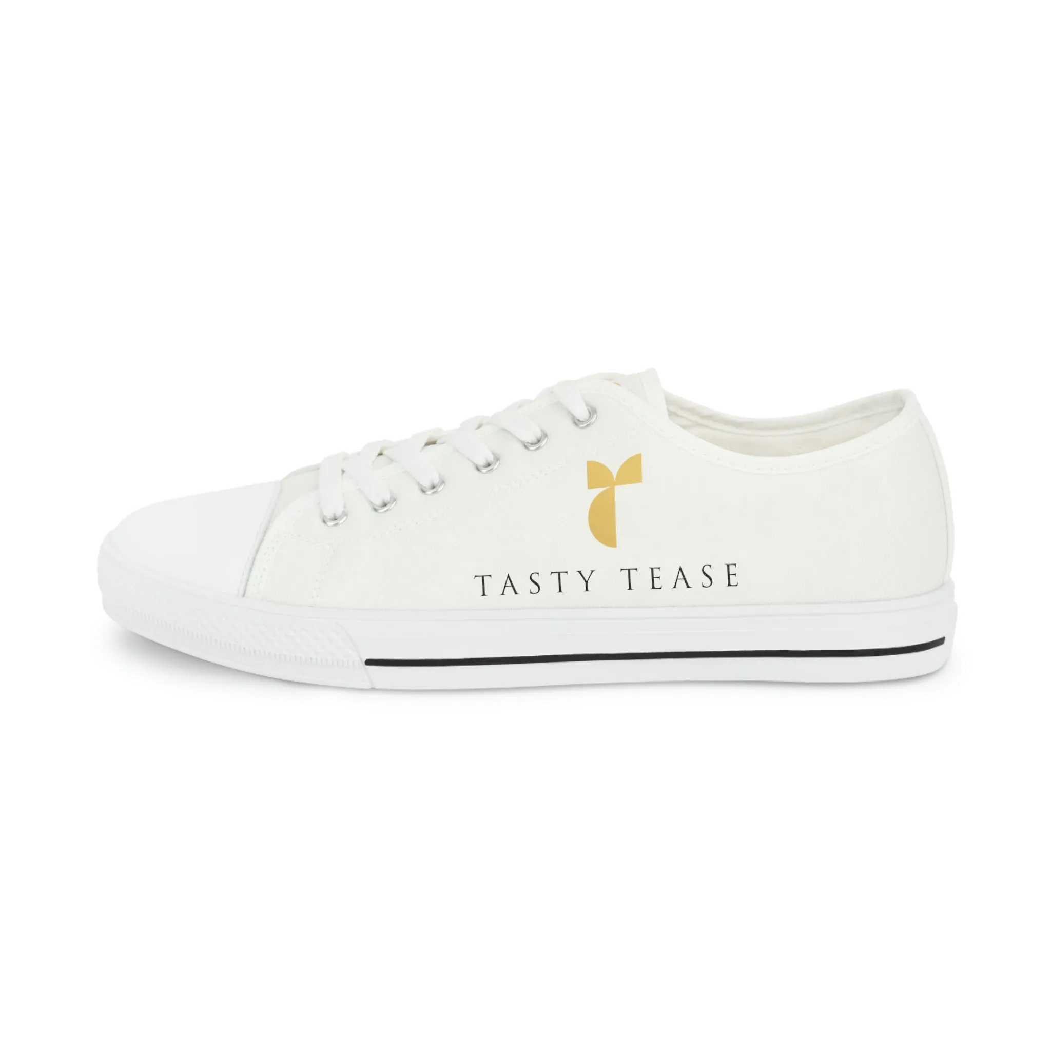Tasty Tease Men's Low Top Sneakers (White)