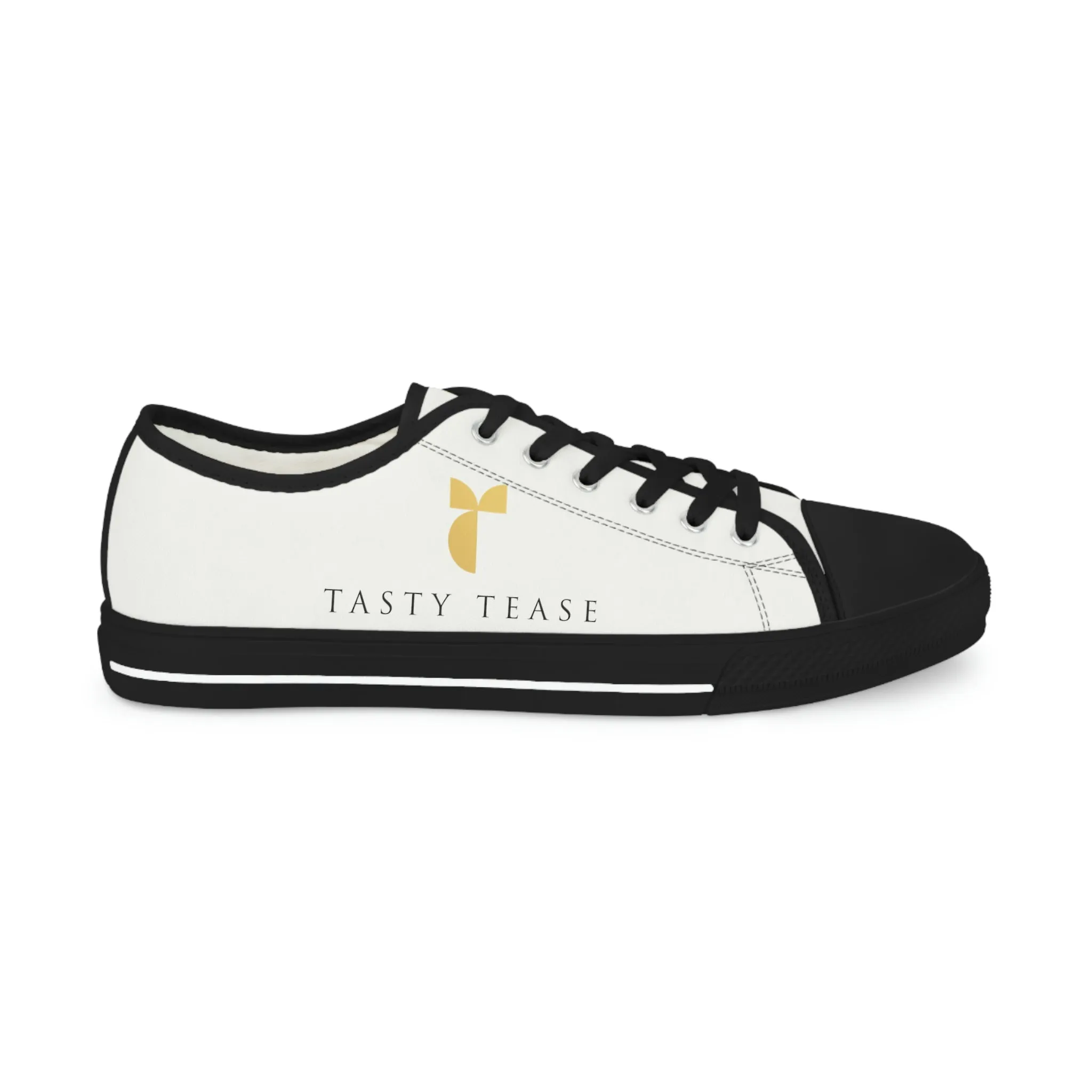 Tasty Tease Men's Low Top Sneakers (White)