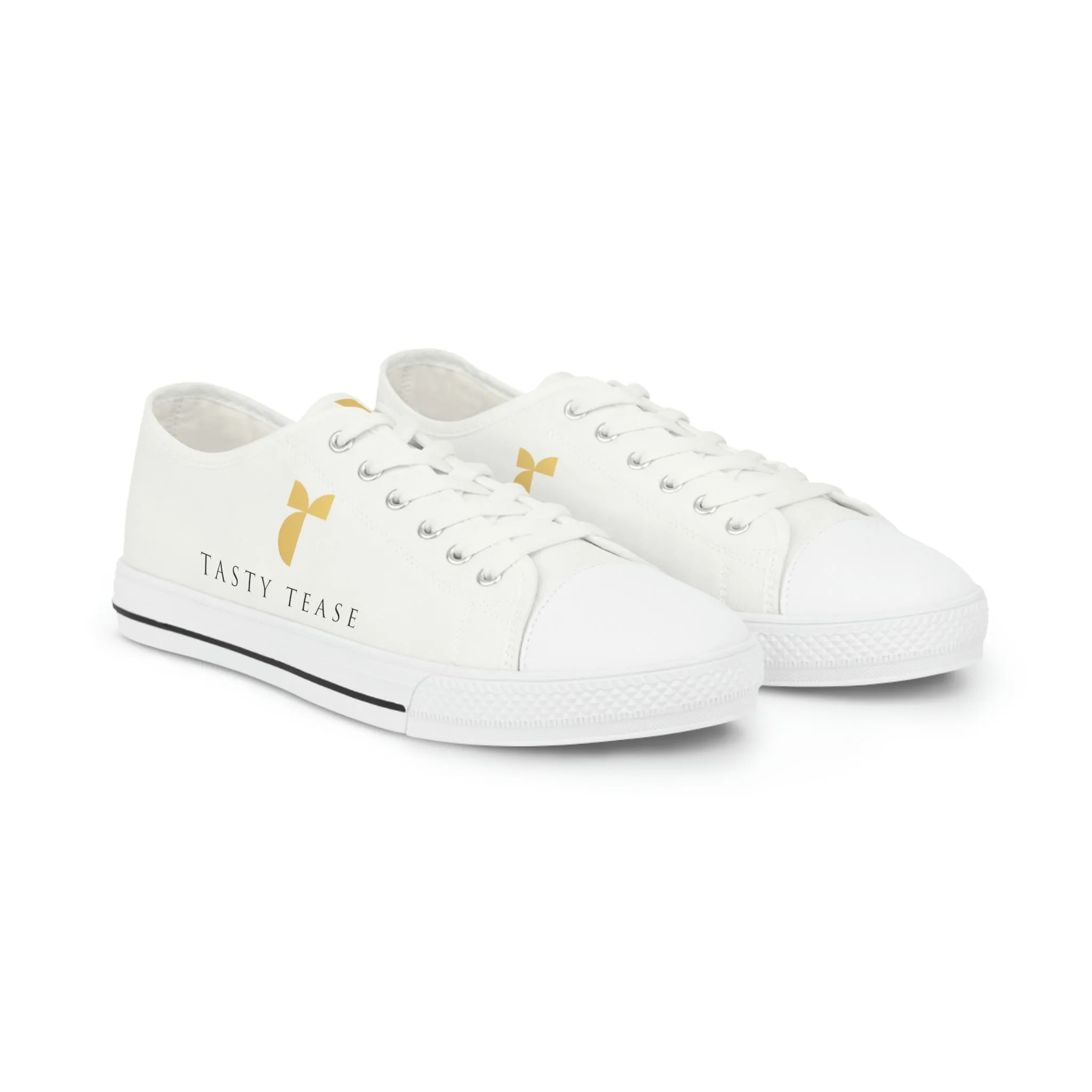 Tasty Tease Men's Low Top Sneakers (White)