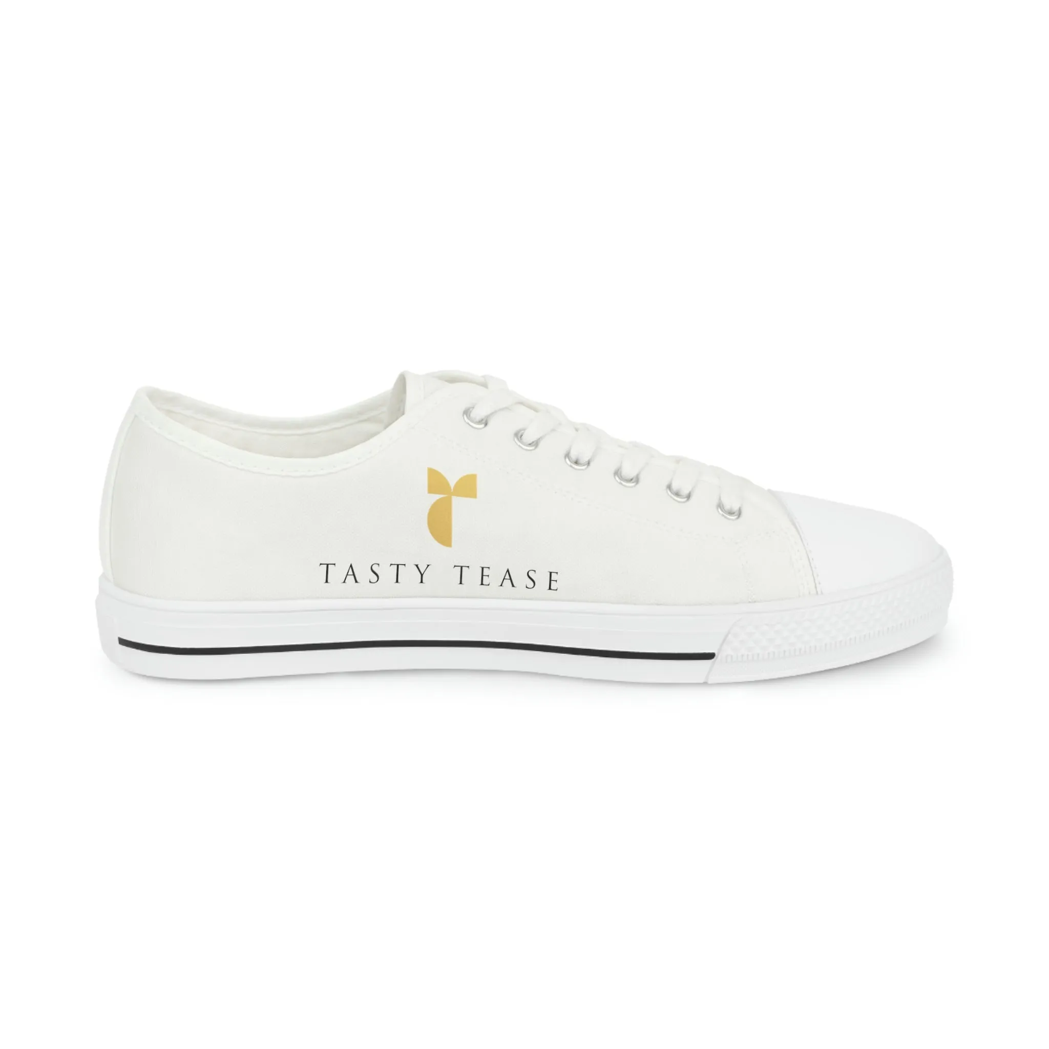 Tasty Tease Men's Low Top Sneakers (White)