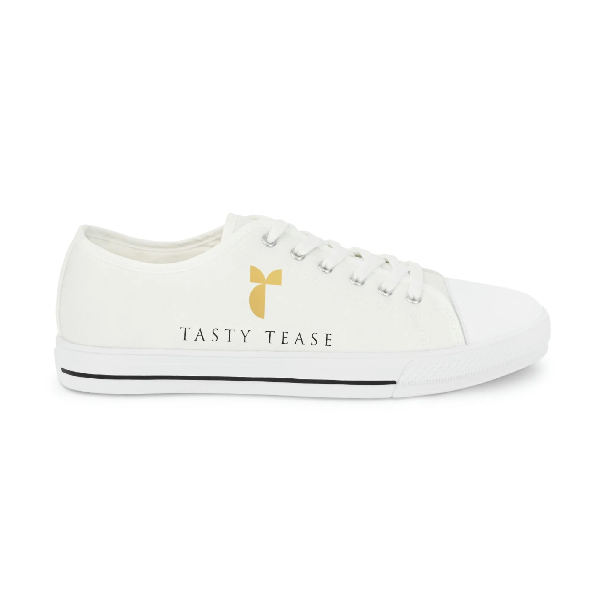 Tasty Tease Men's Low Top Sneakers (White)